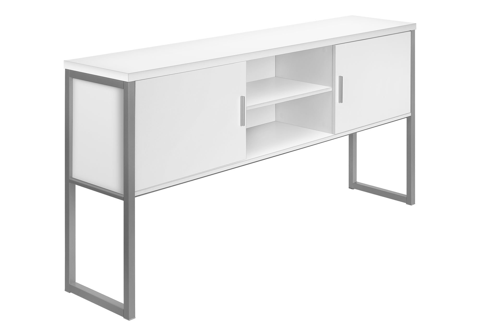 HUCHE DE BUREAU - 72"L BLANC / ARGENT QUALITE COMMERCIALE – I 7728