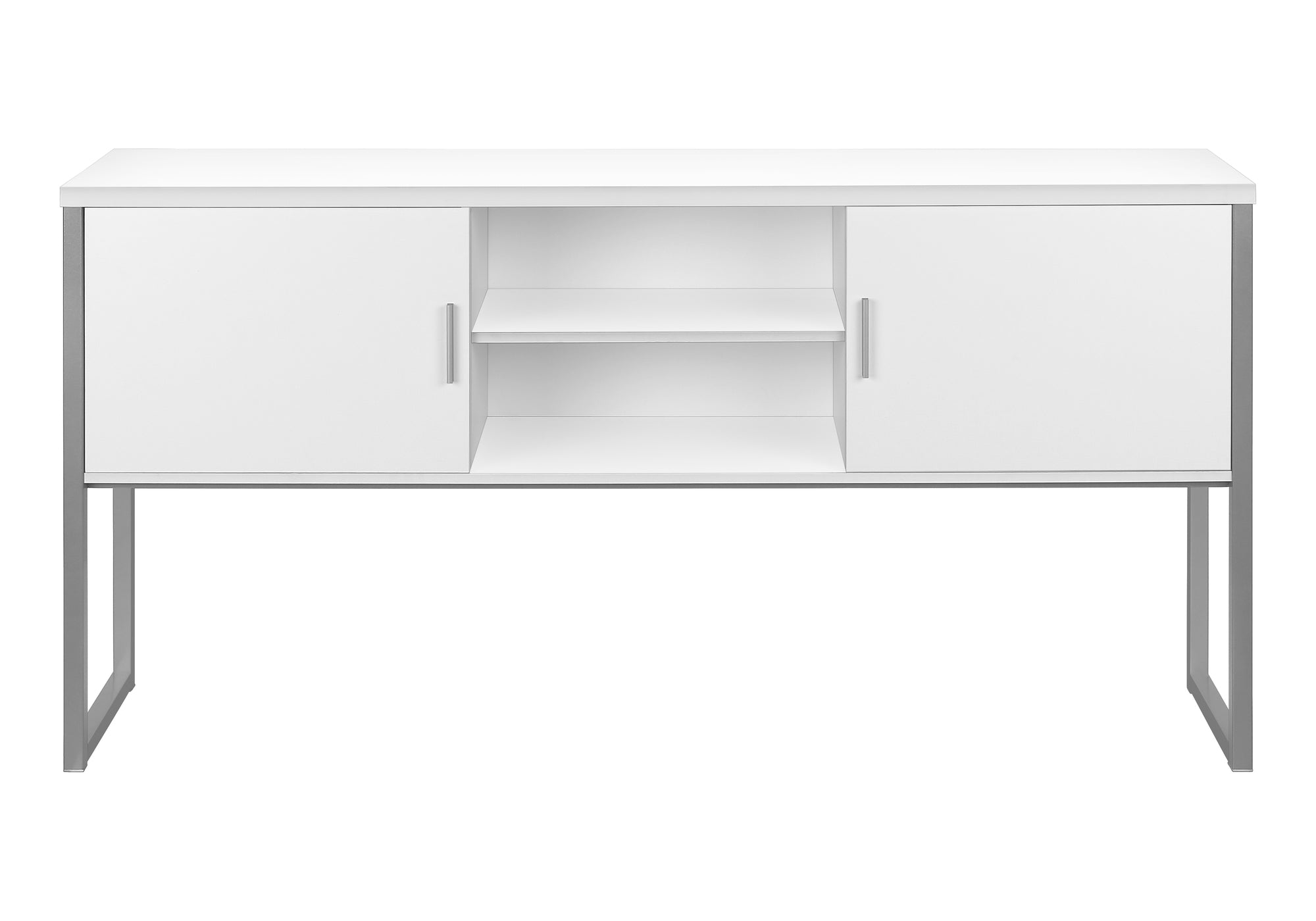 HUCHE DE BUREAU - 72"L BLANC / ARGENT QUALITE COMMERCIALE – I 7728