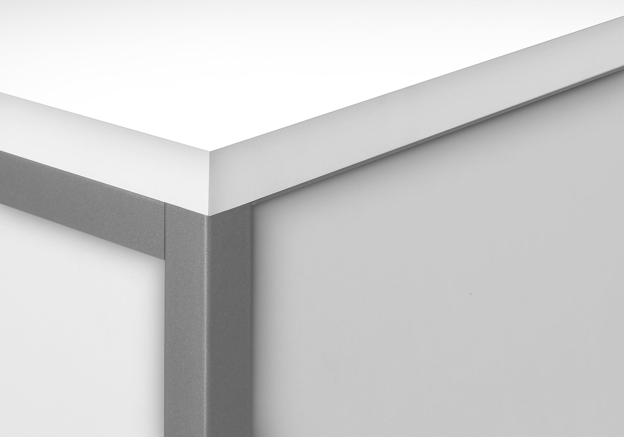 HUCHE DE BUREAU - 72"L BLANC / ARGENT QUALITE COMMERCIALE – I 7728