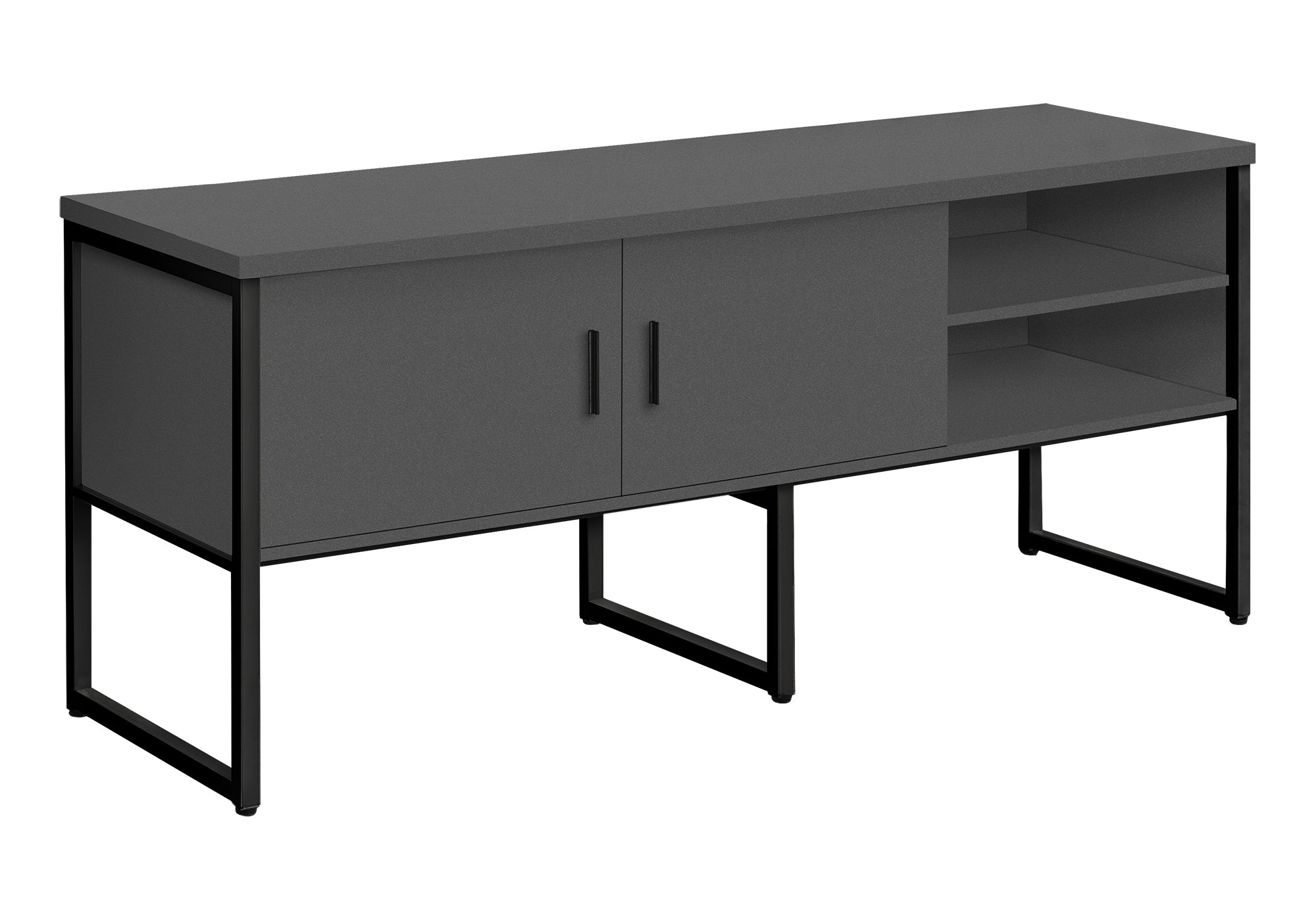 CREDENCE DE BUREAU - 72"L GRIS / NOIR QUALITE COMMERCIALE – I 7732