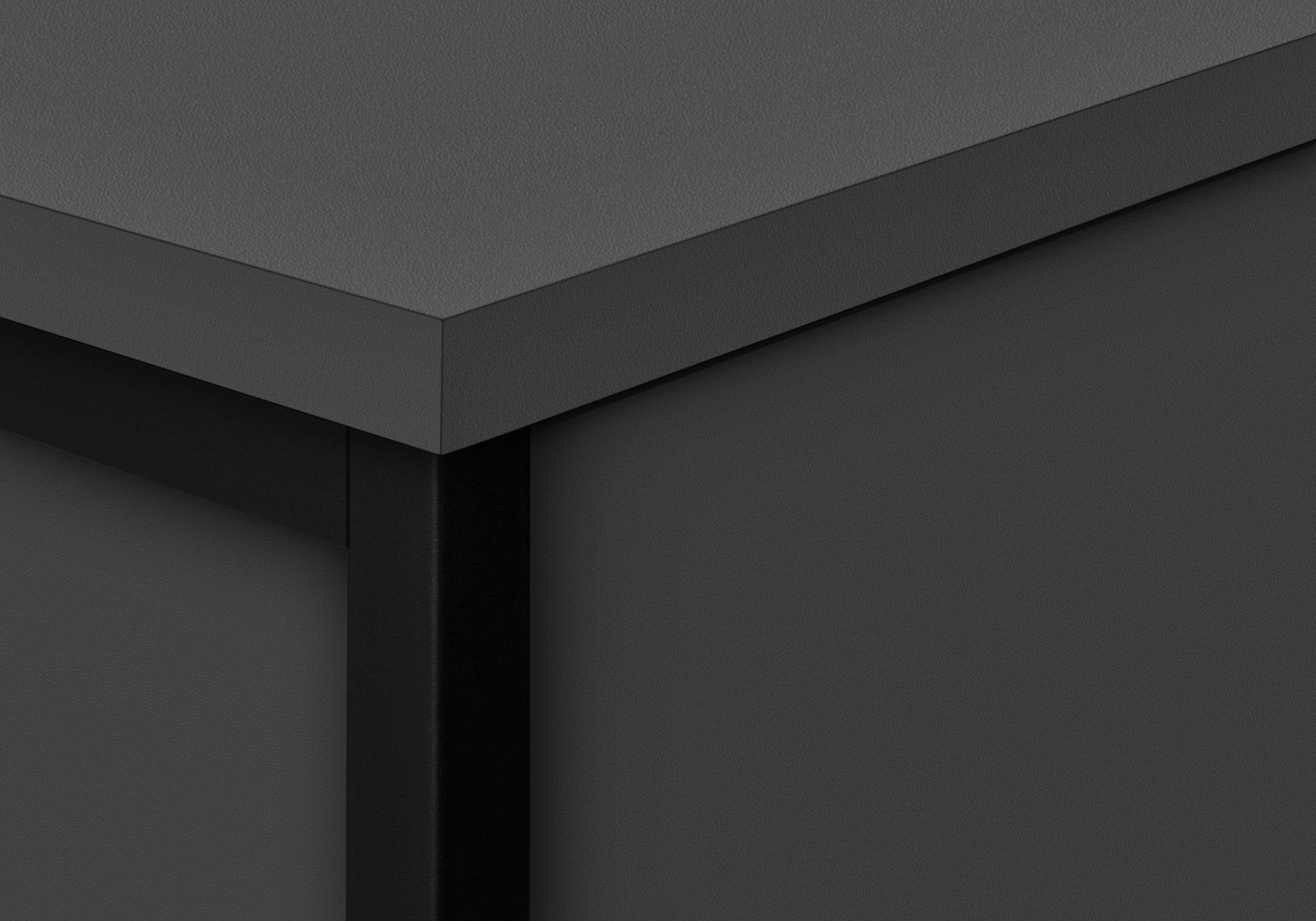 HUCHE DE BUREAU - 72"L GRIS / NOIR QUALITE COMMERCIALE – I 7733