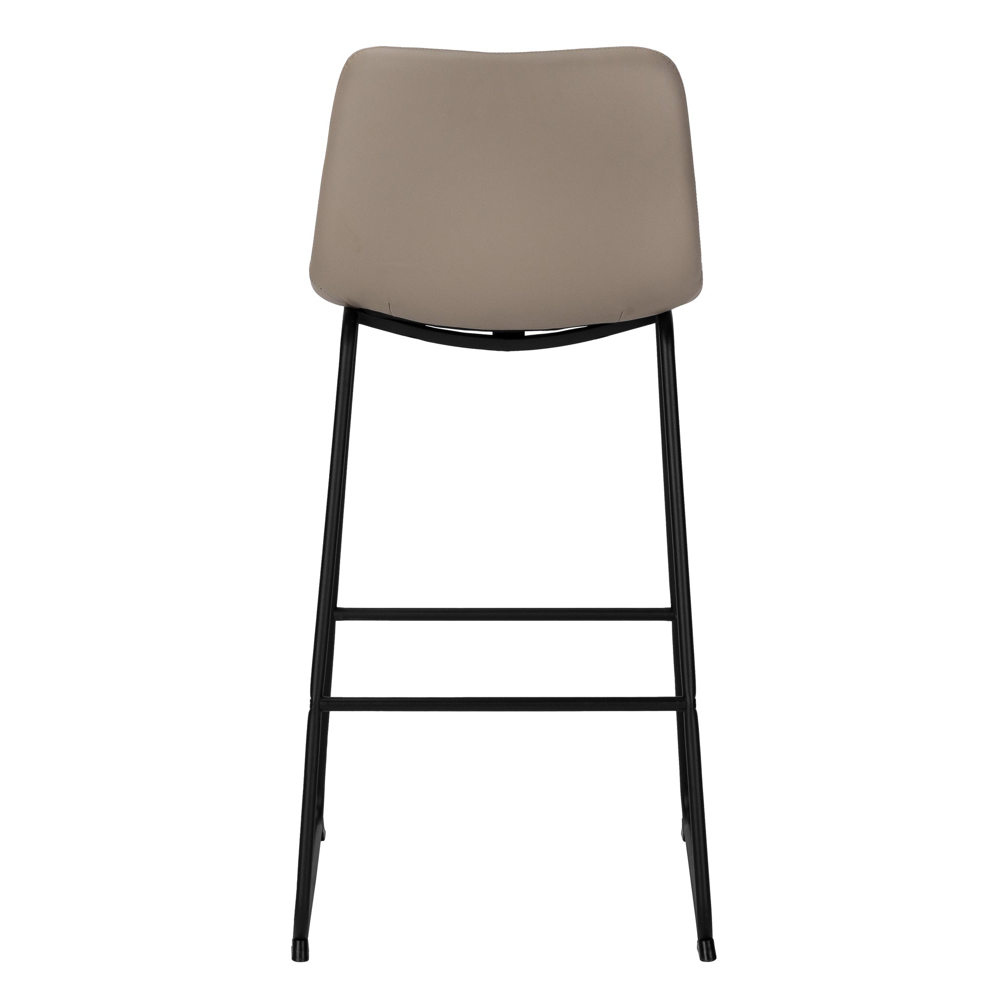 TABOURET DE BAR - 40"H / SIMILI-CUIR TAUPE / METAL NOIR – I 7751