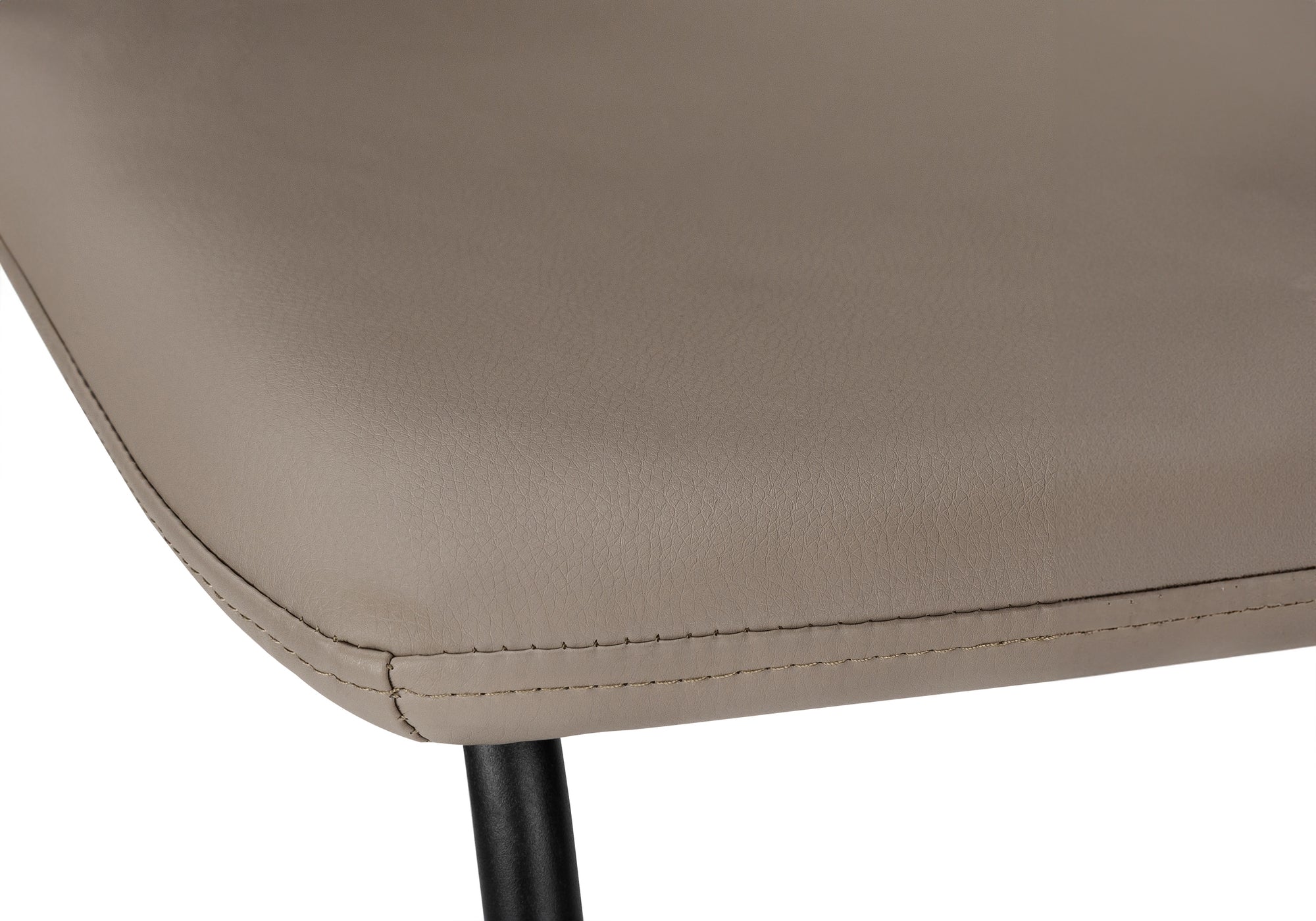 TABOURET DE BAR - 40"H / SIMILI-CUIR TAUPE / METAL NOIR – I 7751