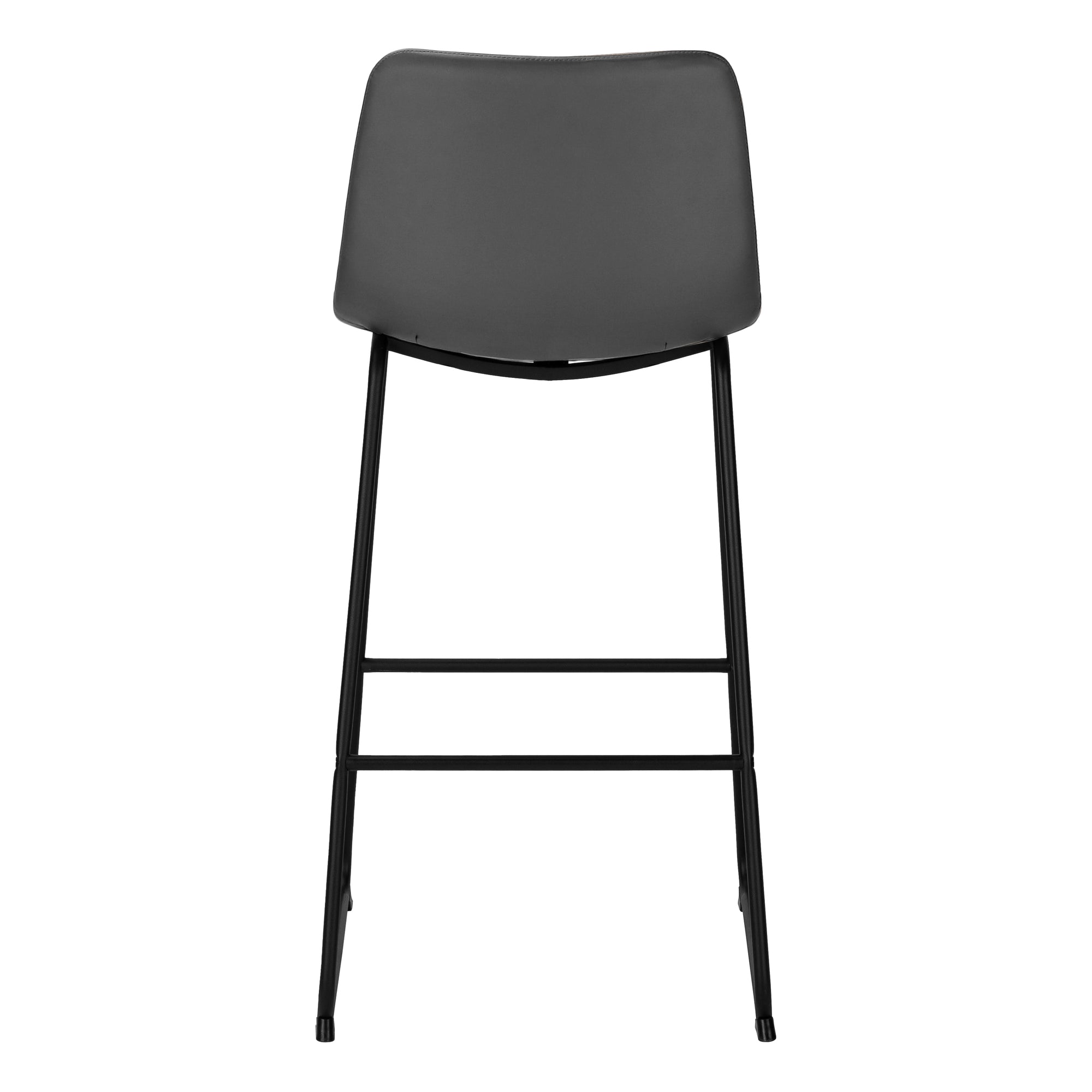 TABOURET DE BAR - 40"H / SIMILI-CUIR GRIS / METAL NOIR – I 7752