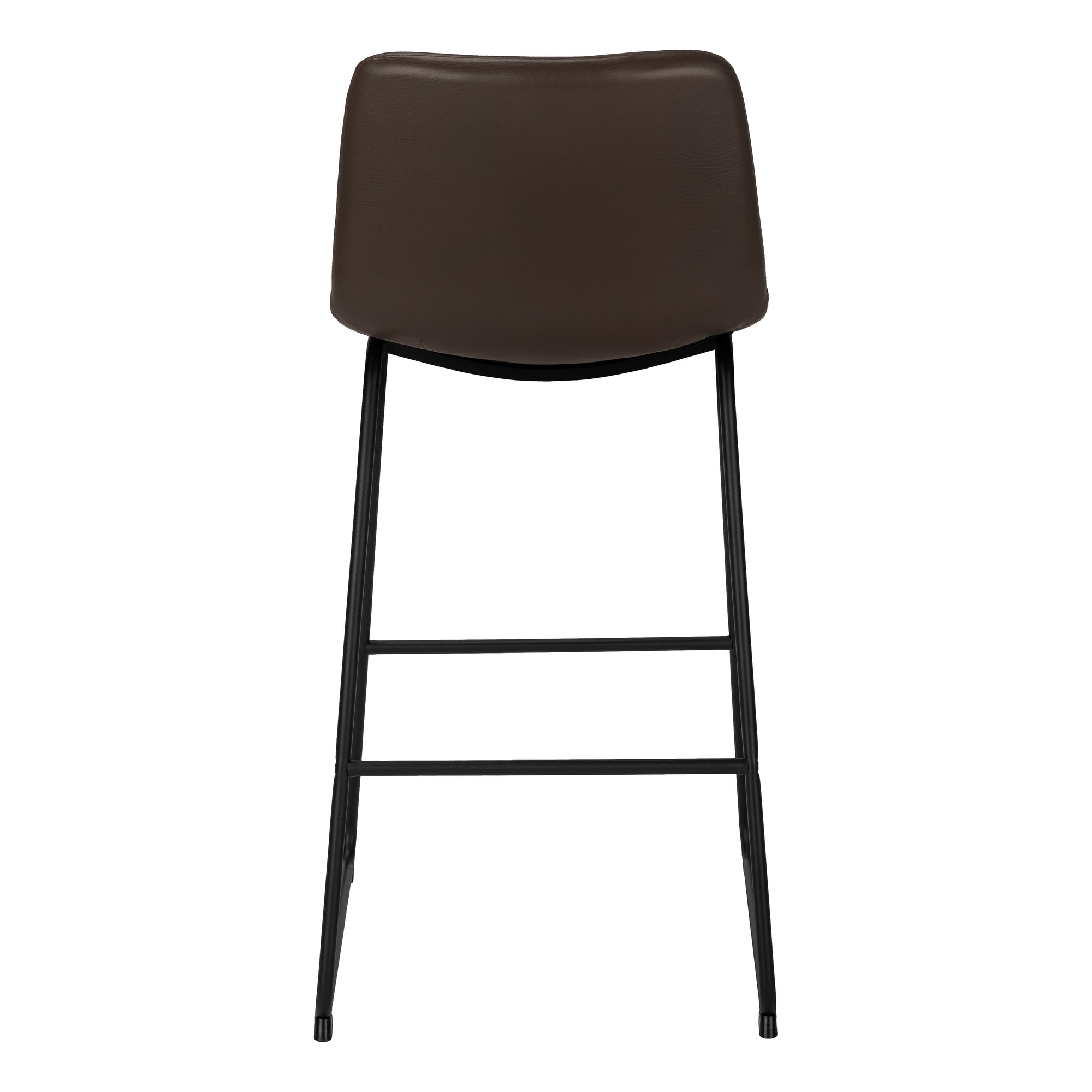 TABOURET DE BAR - 40"H / SIMILI-CUIR BRUN / METAL NOIR – I 7753