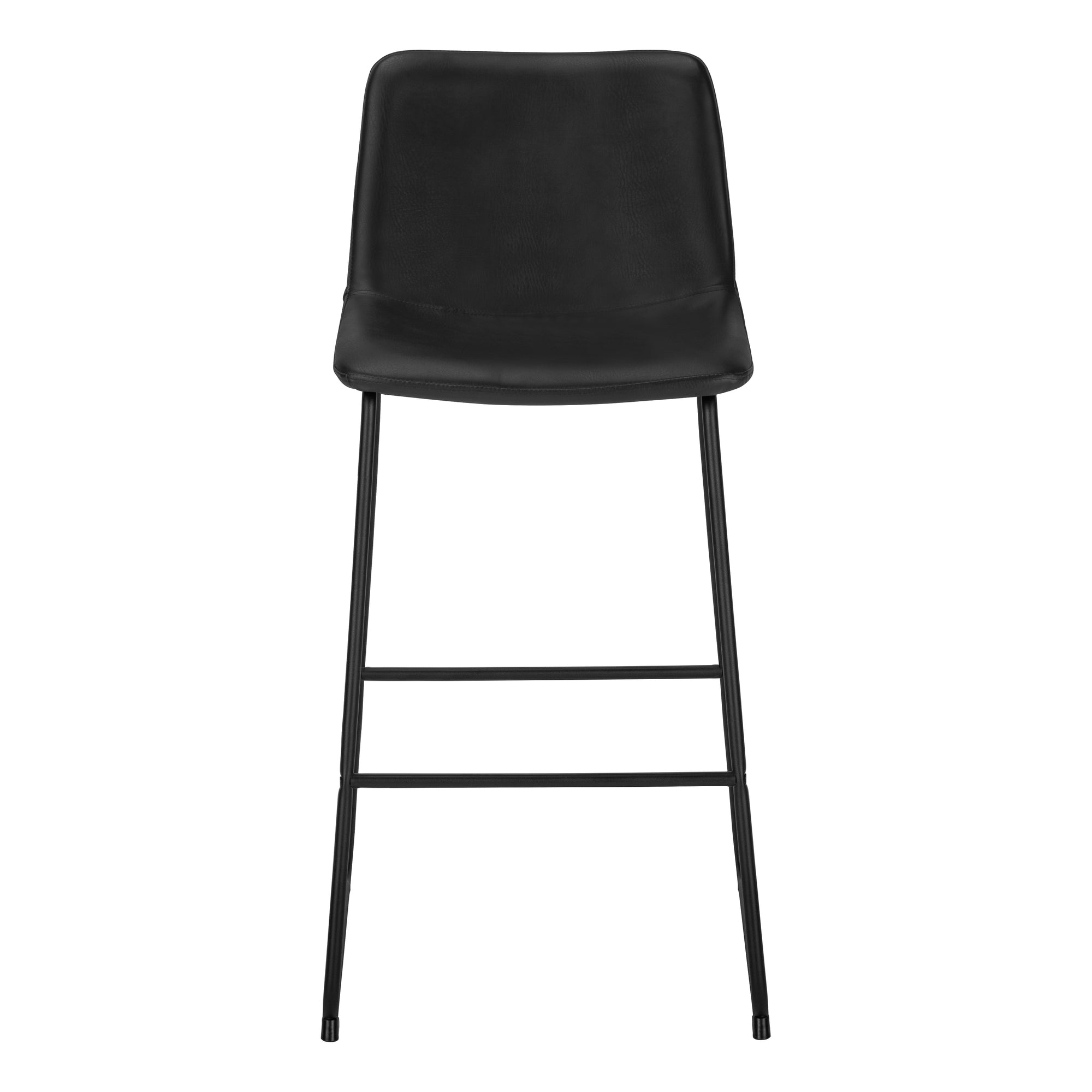 TABOURET DE BAR - 40"H / SIMILI-CUIR NOIR / METAL NOIR – I 7754