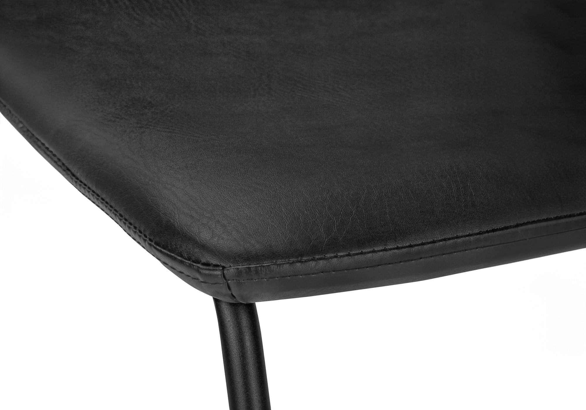 TABOURET DE BAR - 40"H / SIMILI-CUIR NOIR / METAL NOIR – I 7754