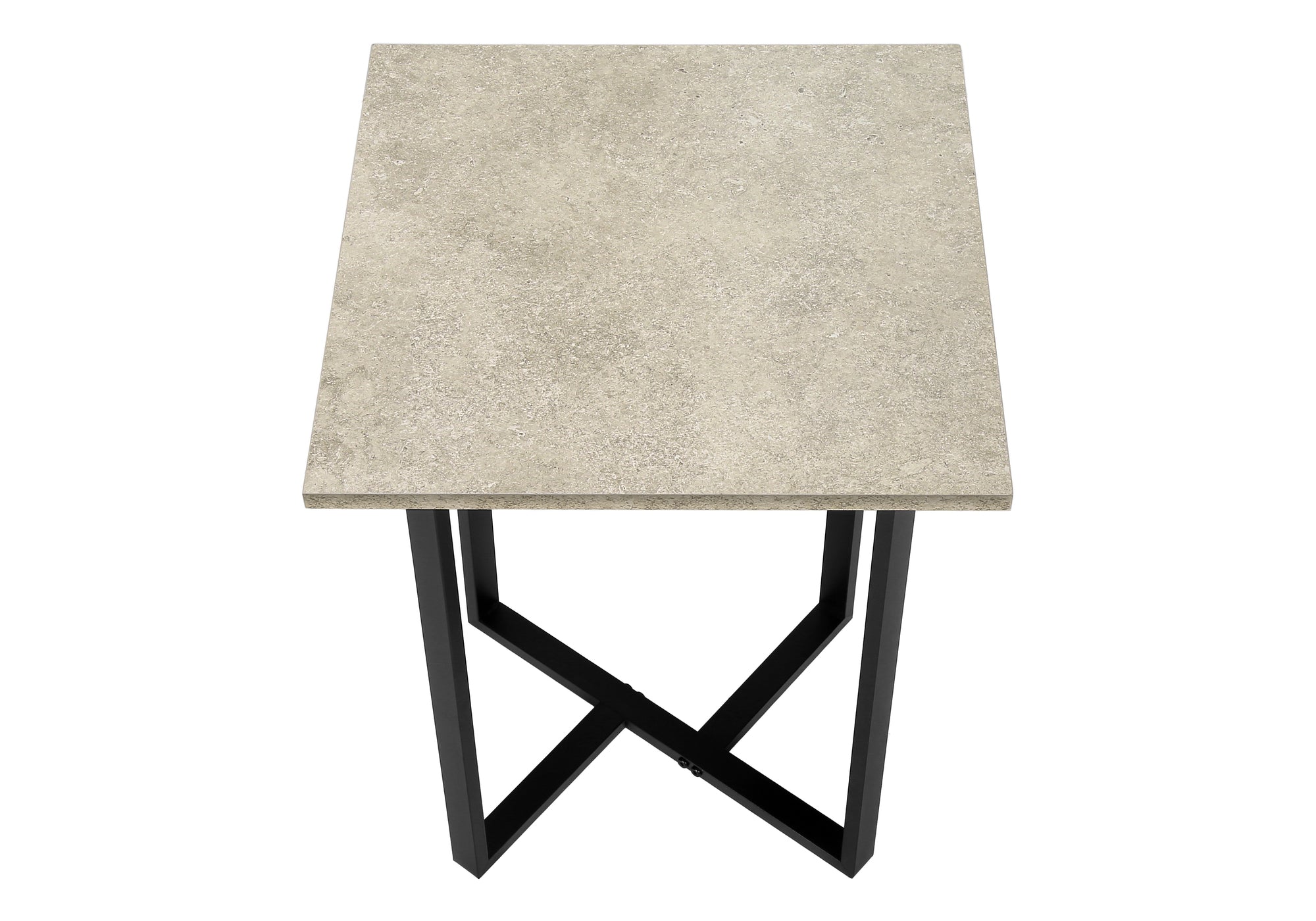 ENS DE TABLES - 3PCS / PIERRE CREME / METAL NOIR – I 7974P