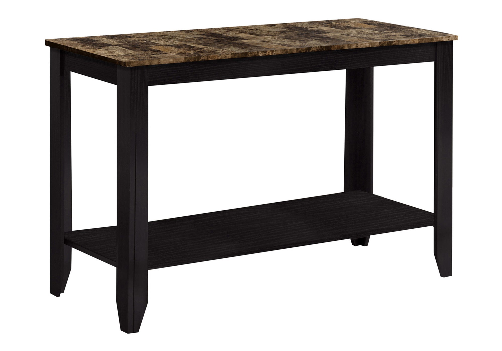 TABLE D'APPOINT - 44"L / ESPRESSO DESSUS MARBRE – I 7983S.