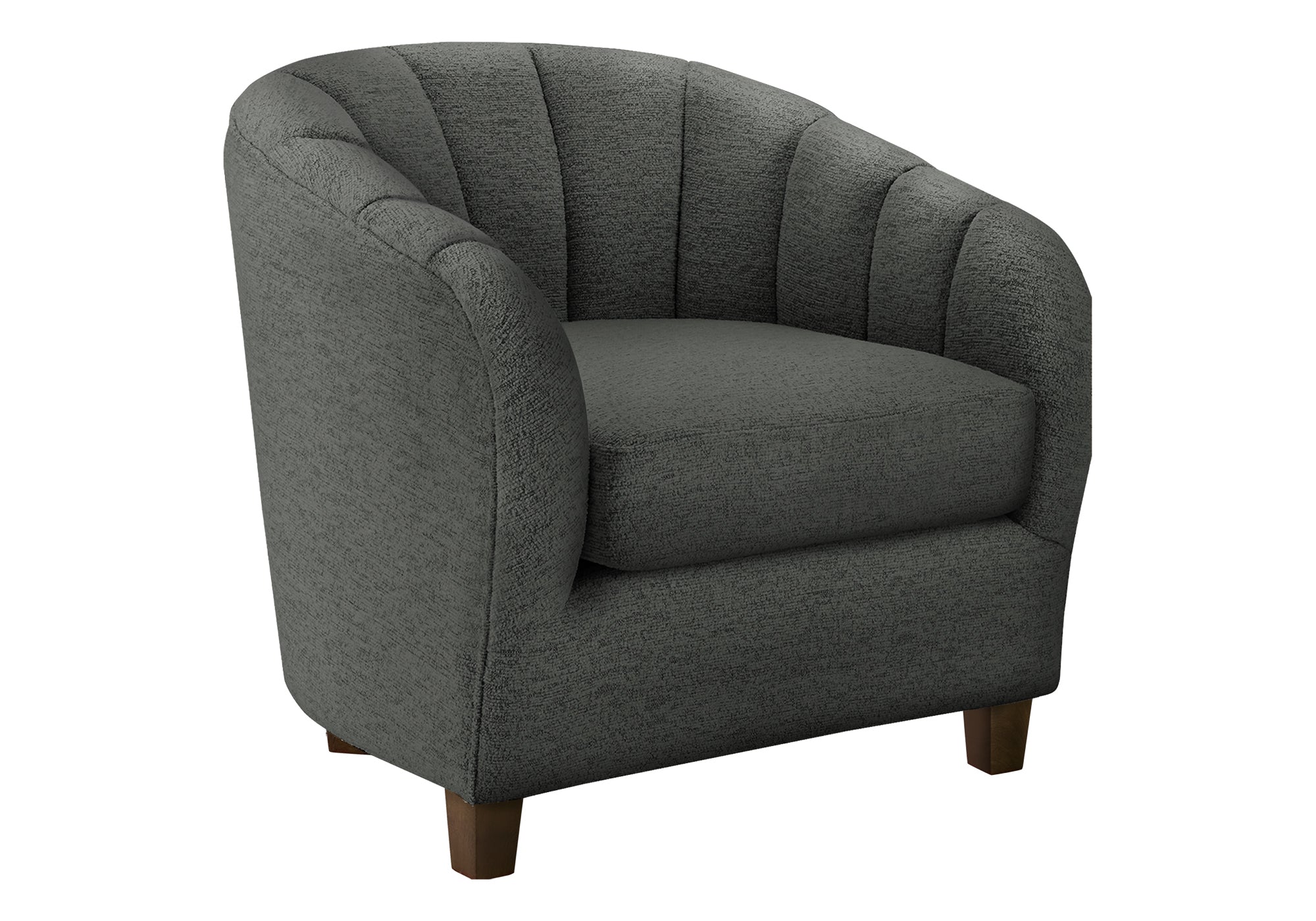 CHAISE D'APPOINT - 31"H / TISSU GRIS - I 8092