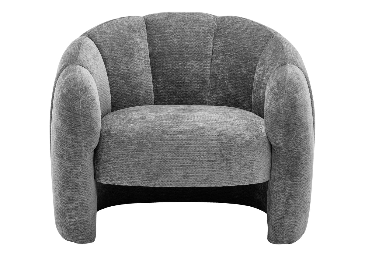 CHAISE D'APPOINT - 29"H / TISSU GRIS FONCE – I 8111
