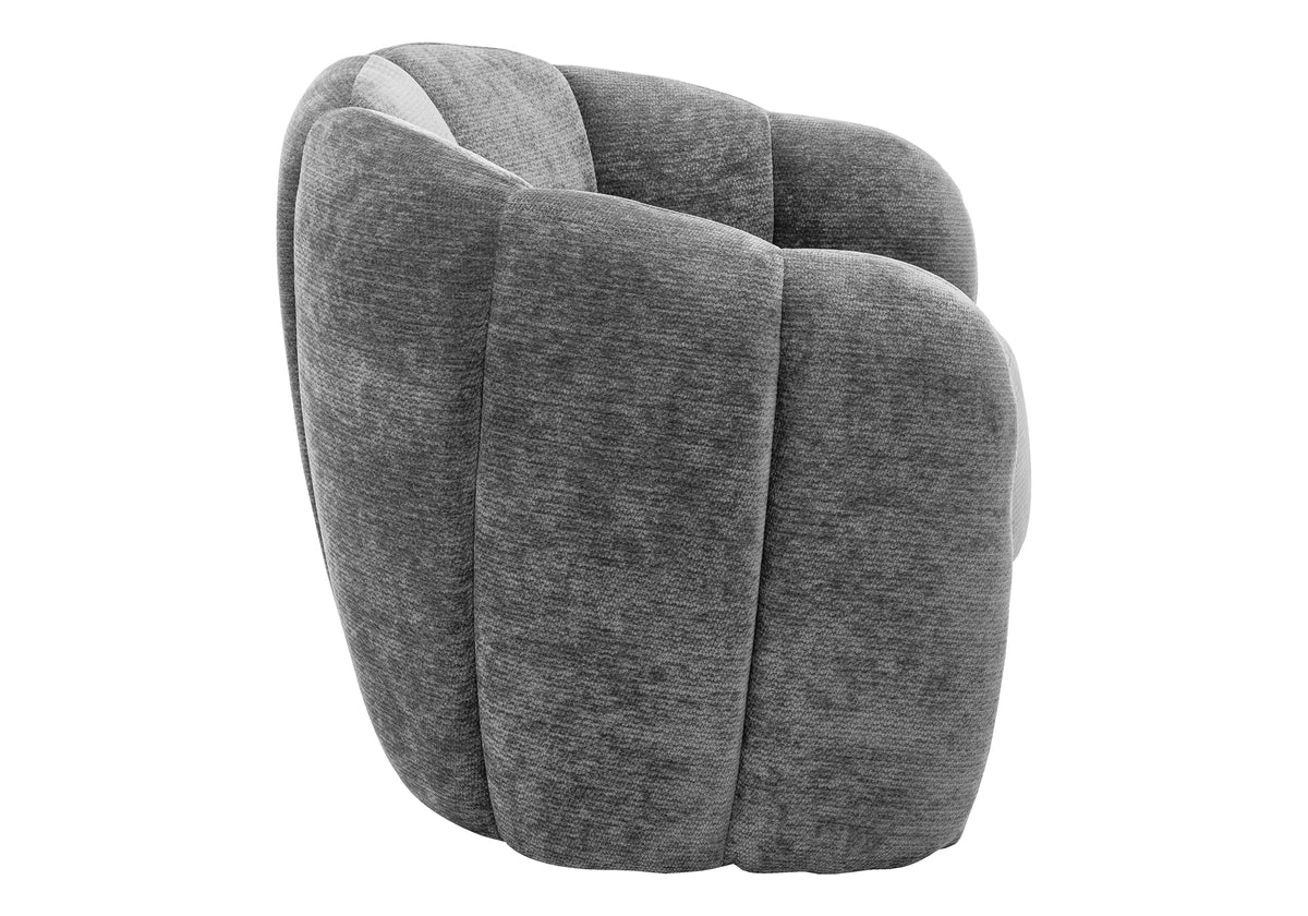 CHAISE D'APPOINT - 29"H / TISSU GRIS FONCE – I 8111