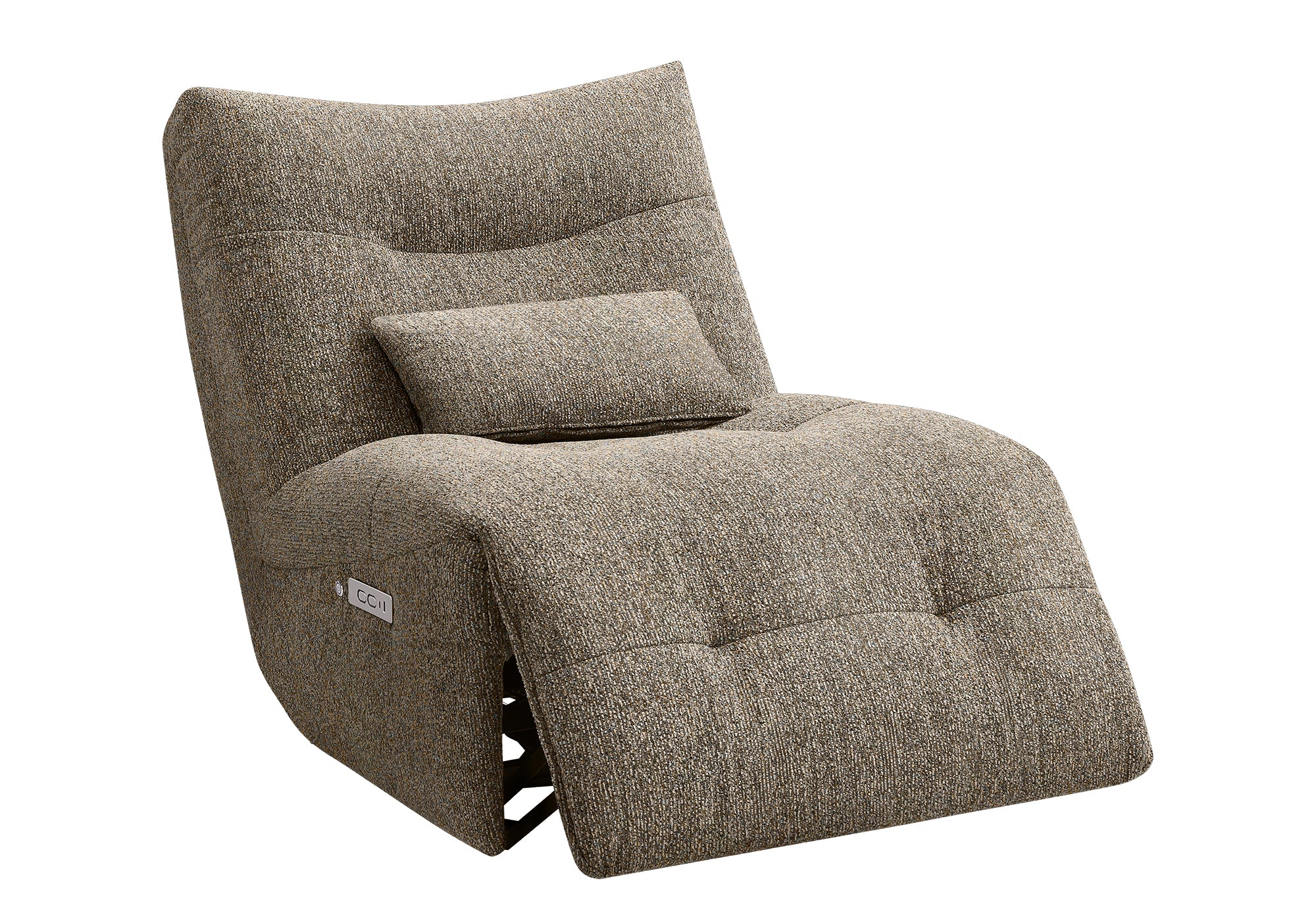 FAUTEUIL INCLINABLE - MASSAGE MOTO. / PIVOTANT / BRUN CLAIR – I 8188