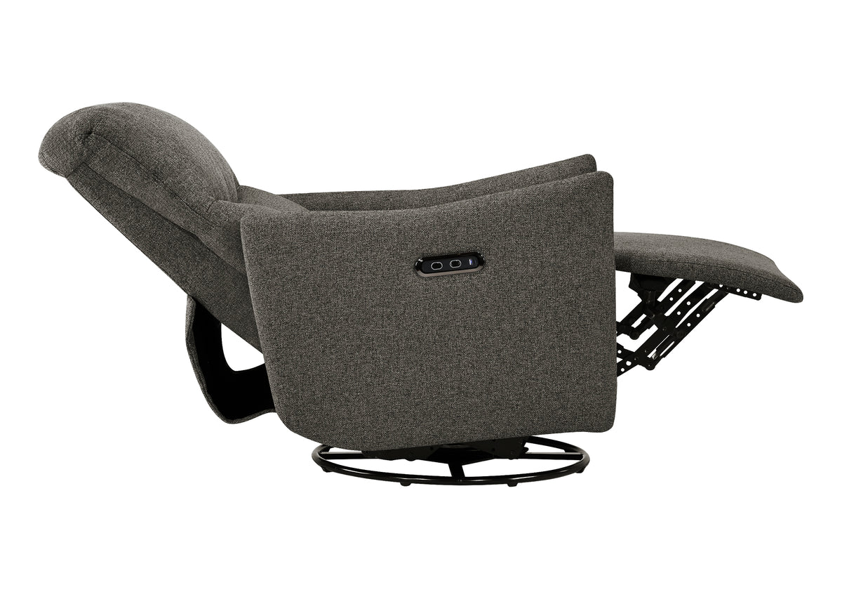 FAUTEUIL INCLINABLE - PIVOTANT MOTO. / USB GRIS LUMOS #13 – I 8401