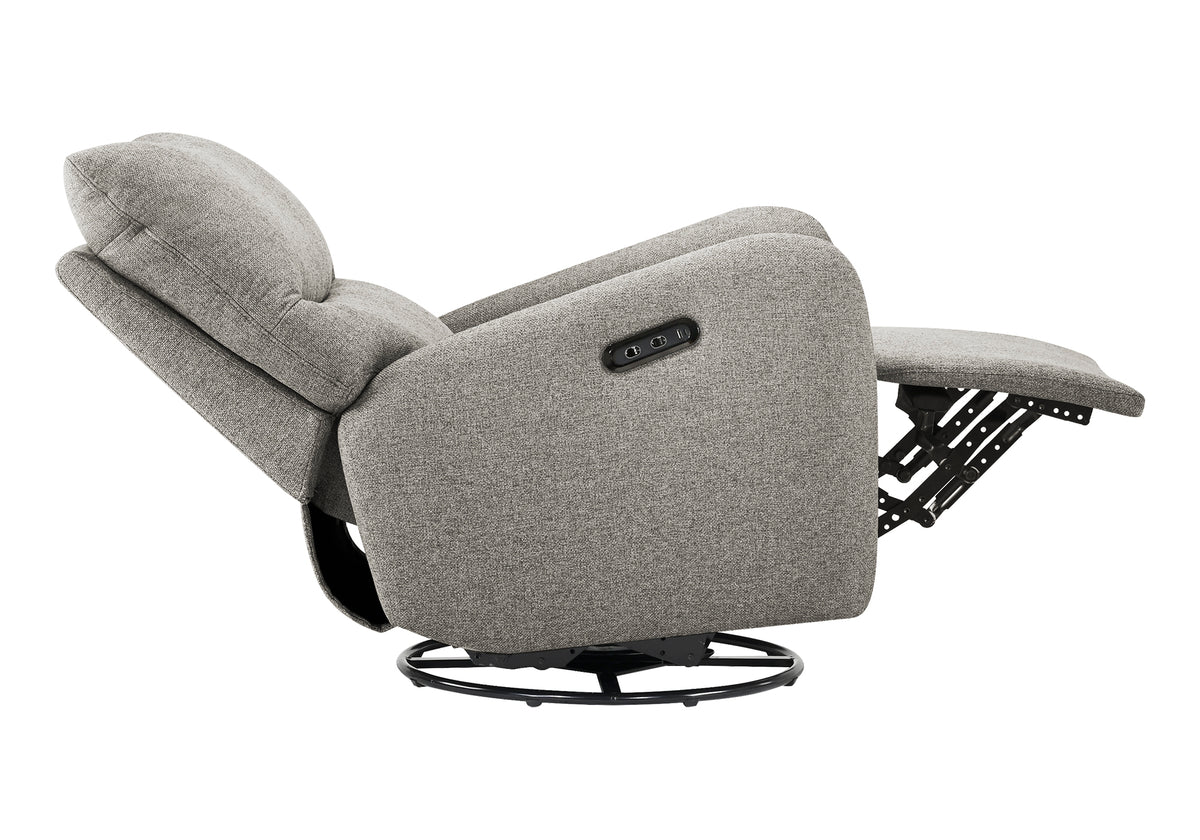 FAUTEUIL INCLINABLE - PIVOTANT MOTO. / USB ARGENT LUMOS #10 – I 8405