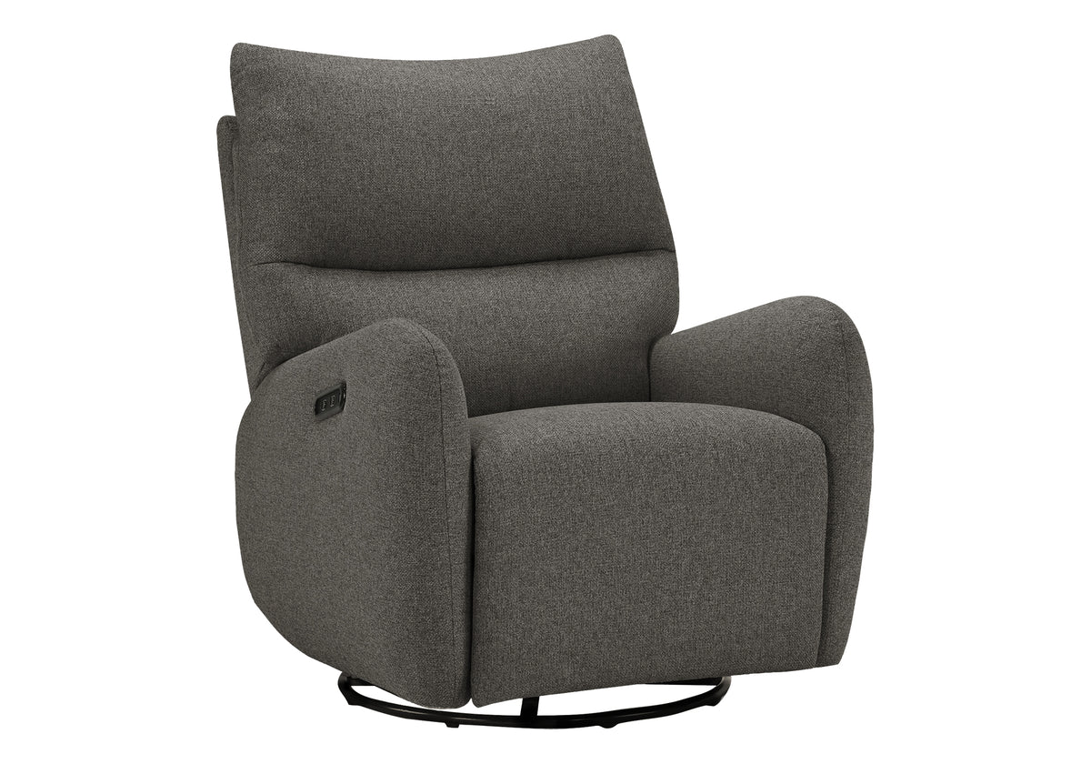 FAUTEUIL INCLINABLE - PIVOTANT MOTO. / USB GRIS LUMOS #13 – I 8406