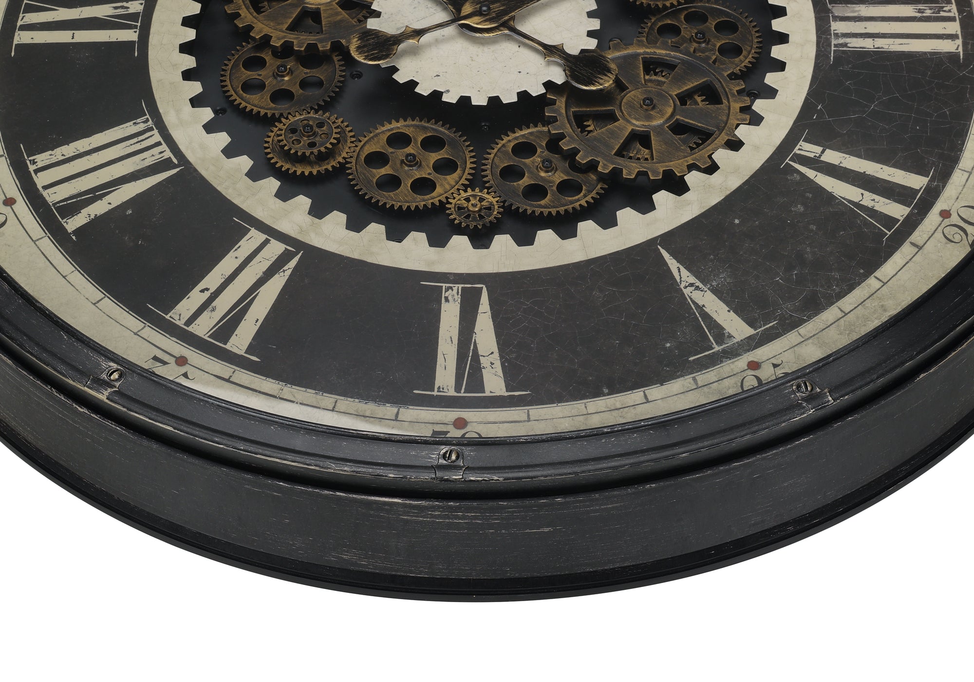 HORLOGE - 30" DIA. MURALE / MECANISME D'ENGRENAGE /  BRUN – I 9031
