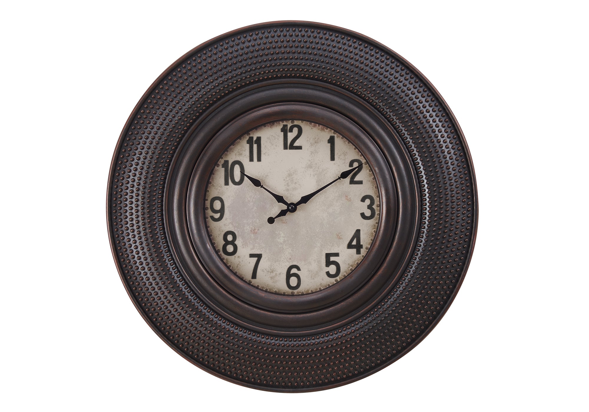 HORLOGE - 20" DIA. MURALE /  BRUN ANTIQUE – I 9045