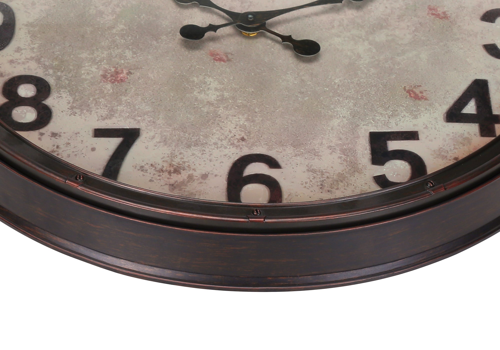 HORLOGE - 20" DIA. MURALE /  BRUN ANTIQUE – I 9054
