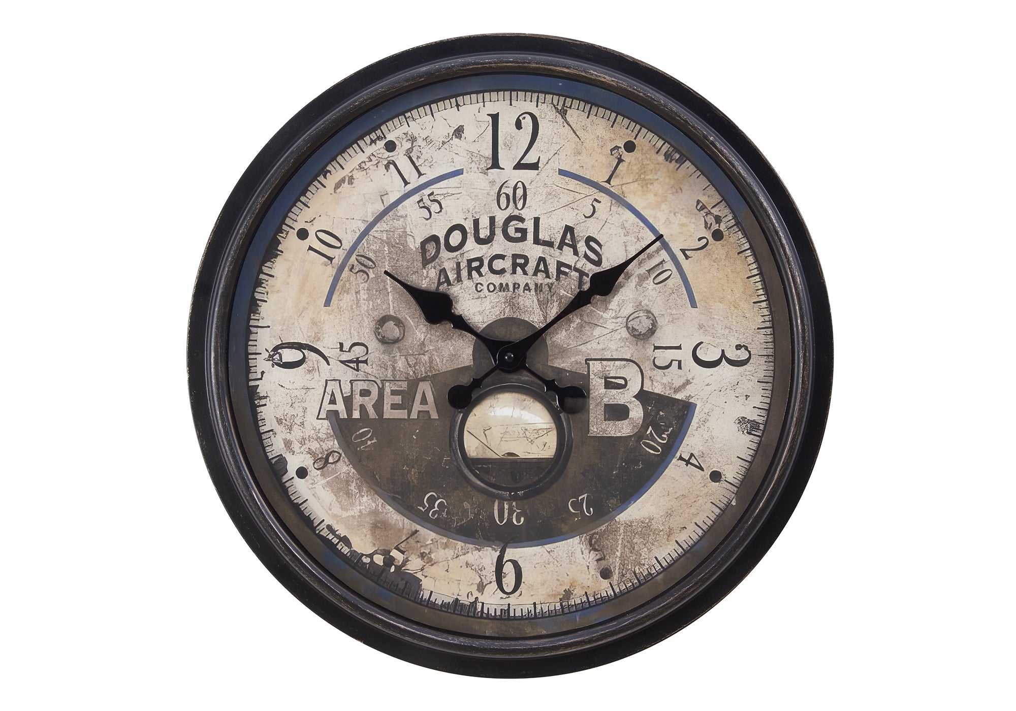 HORLOGE - 20" DIA. MURALE /  BRUN ANTIQUE – I 9055