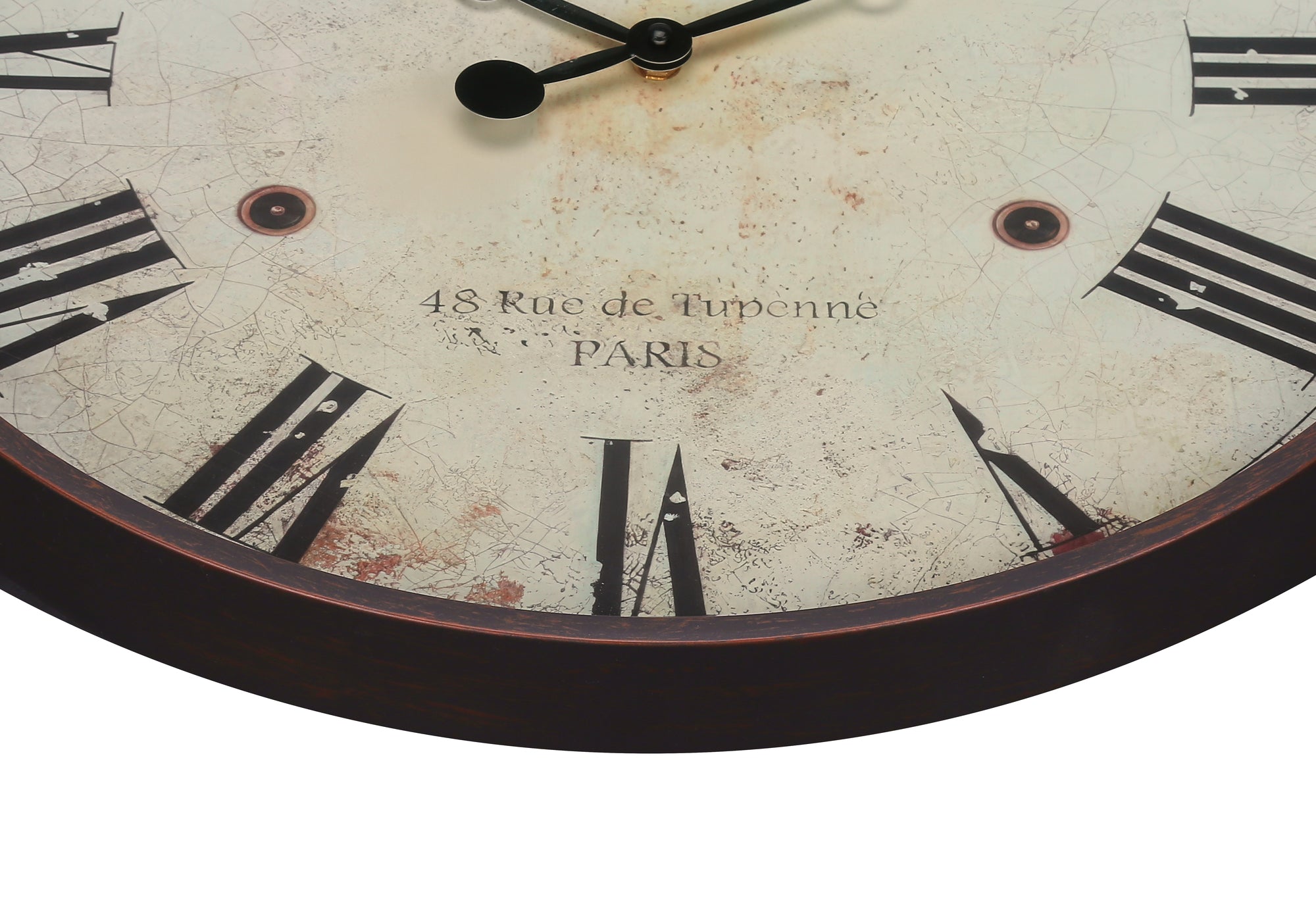 HORLOGE - 20" DIA. MURALE /  BRUN ANTIQUE – I 9057