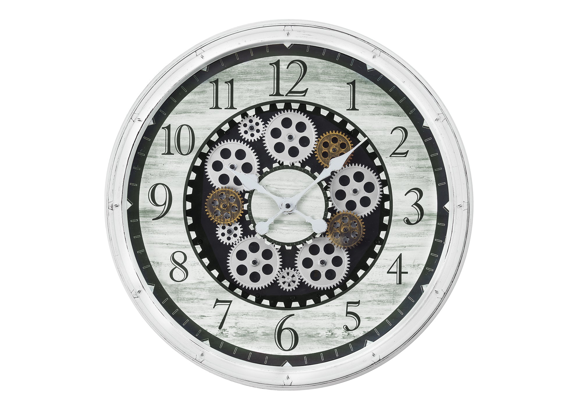 HORLOGE - 20" DIA. MURALE /  BLANC ANTIQUE – I 9059