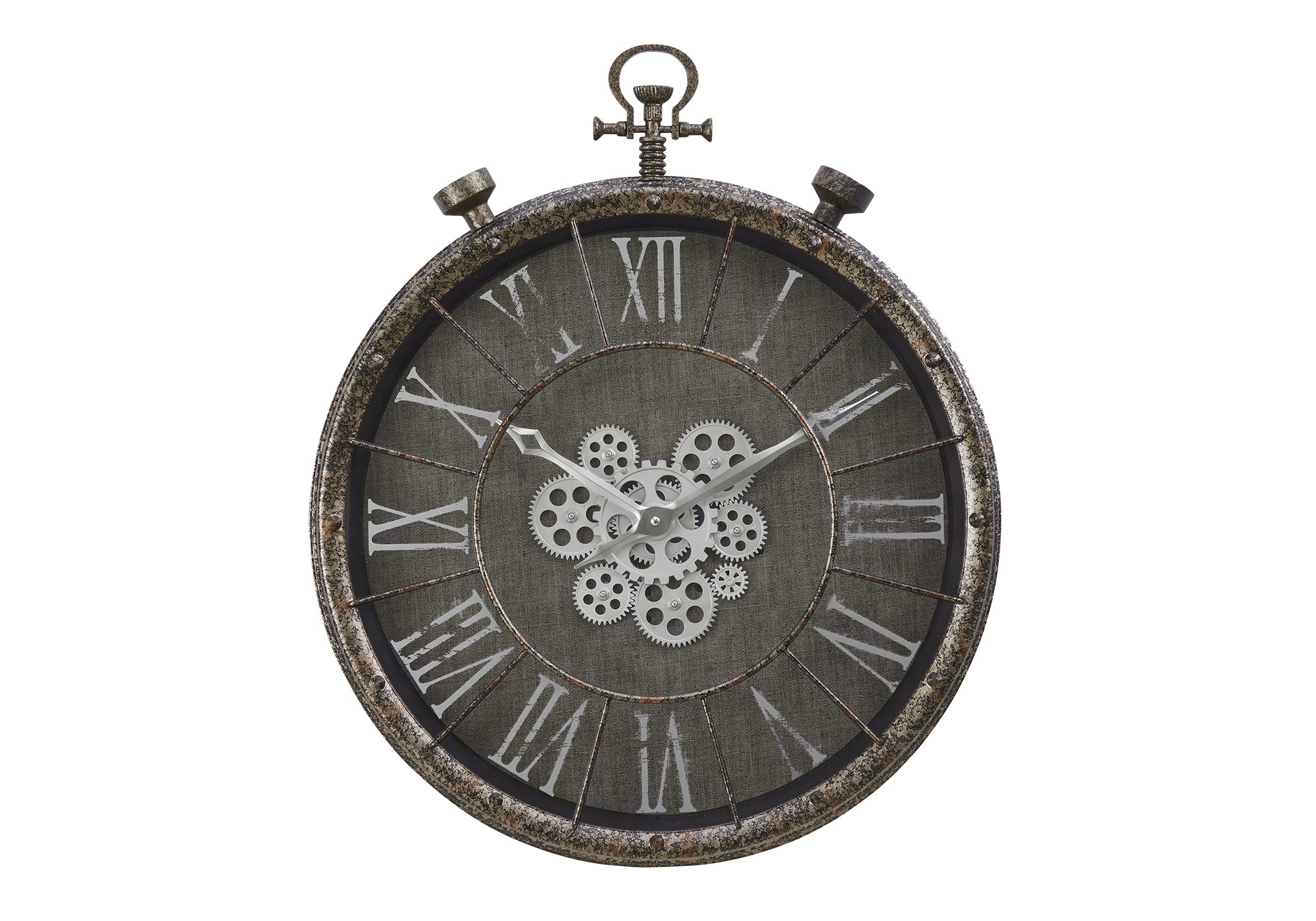 HORLOGE - 24" DIA. MURALE / MECANISME D'ENGRENAGE /  GRIS – I 9075