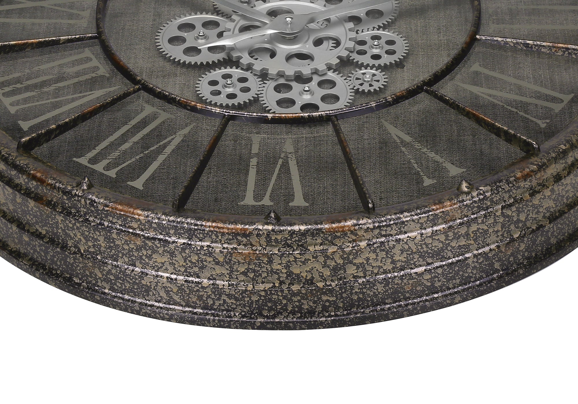 HORLOGE - 24" DIA. MURALE / MECANISME D'ENGRENAGE /  GRIS – I 9075