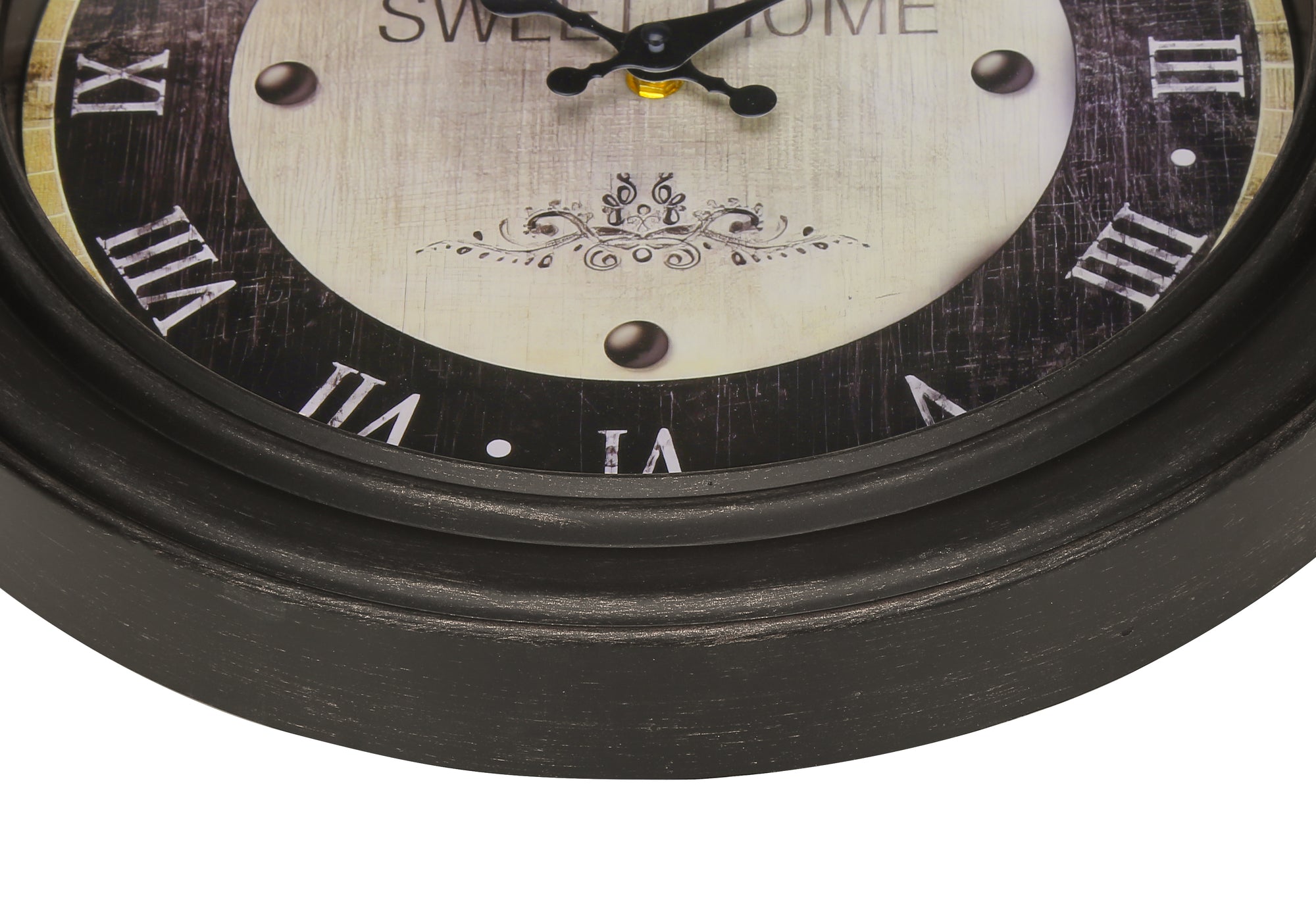 HORLOGE - 16" DIA. MURALE /  BRUN ANTIQUE – I 9083