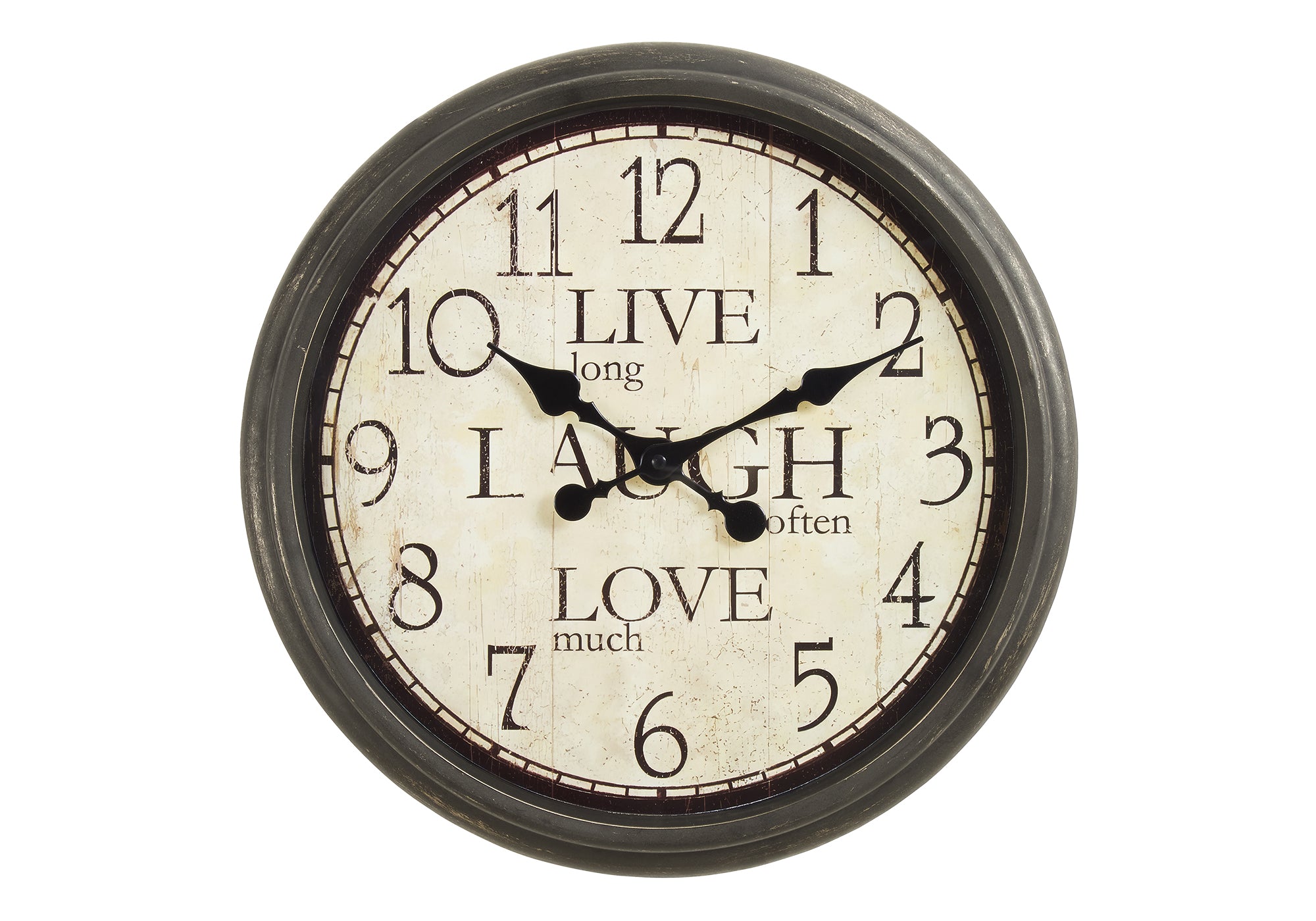 HORLOGE - 16" DIA. MURALE /  BRUN ANTIQUE – I 9085