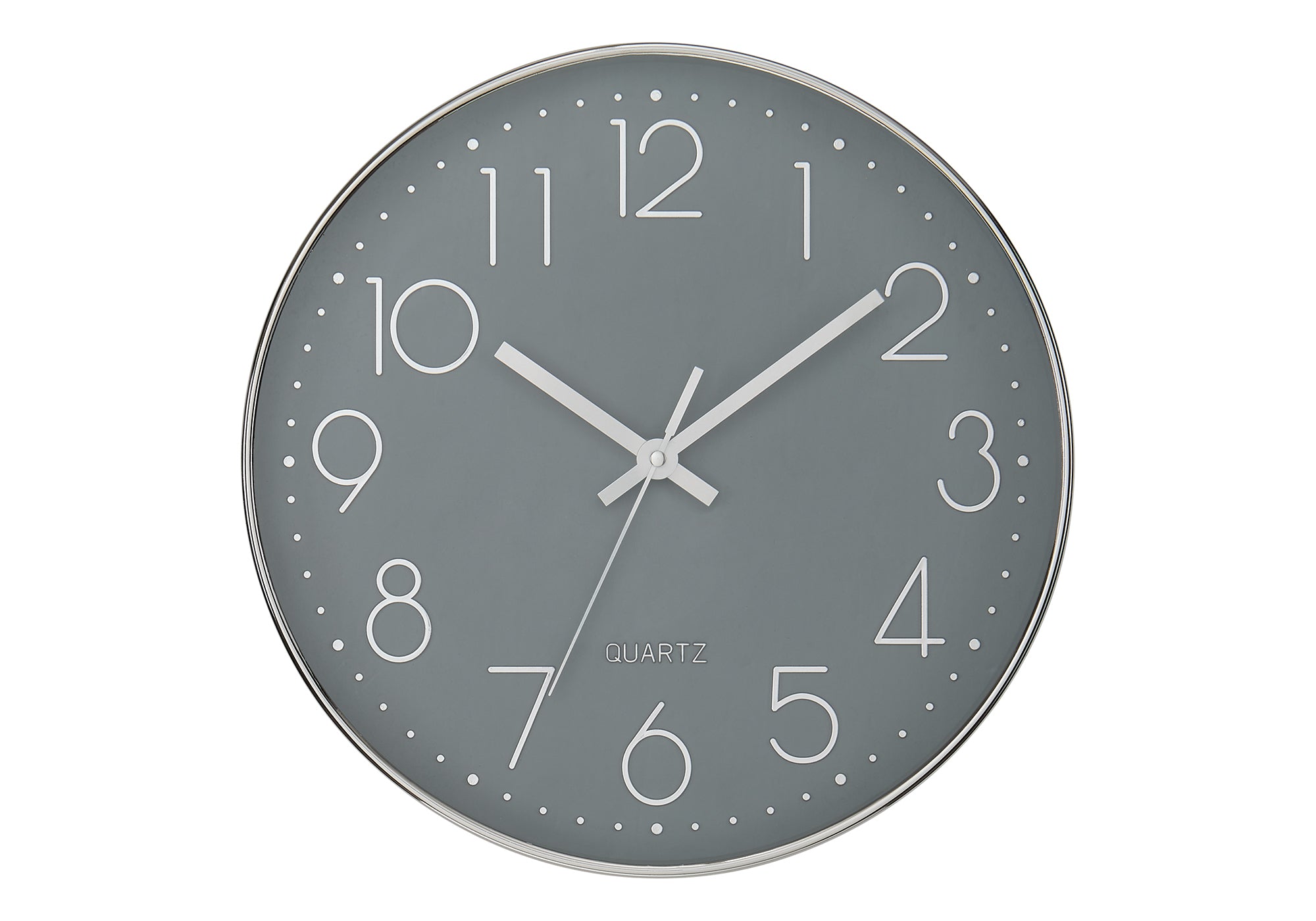 HORLOGE - 12" DIA. MURALE /  FINI GRIS – I 9107