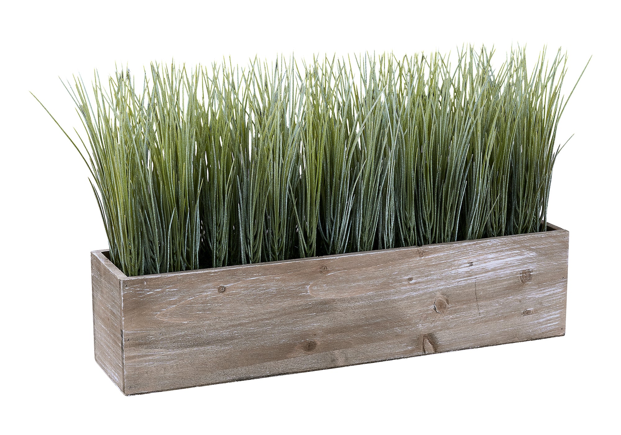 PLANTE ARTIFICIELLE - 12"H / GAZON D'INTERIEUR POT BOIS – I 9374