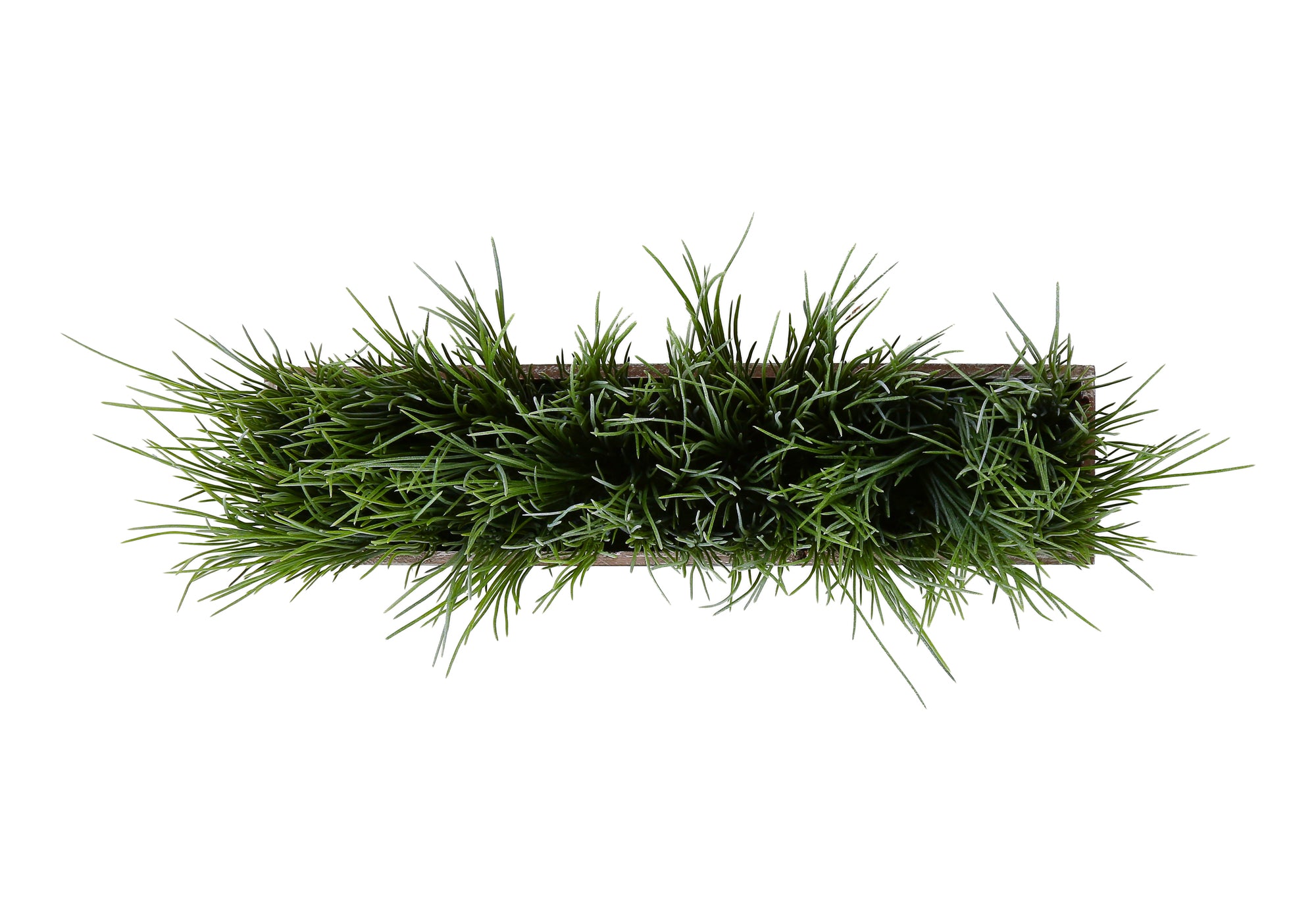 PLANTE ARTIFICIELLE - 12"H / GAZON D'INTERIEUR POT BOIS – I 9374
