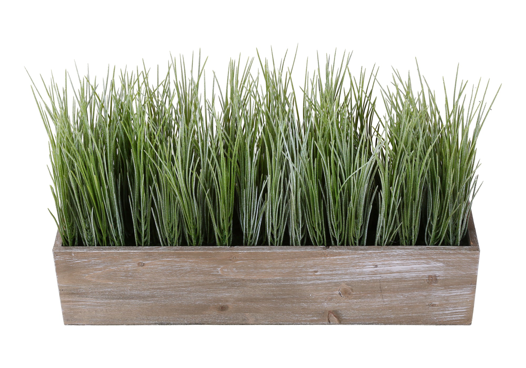 PLANTE ARTIFICIELLE - 12"H / GAZON D'INTERIEUR POT BOIS – I 9374