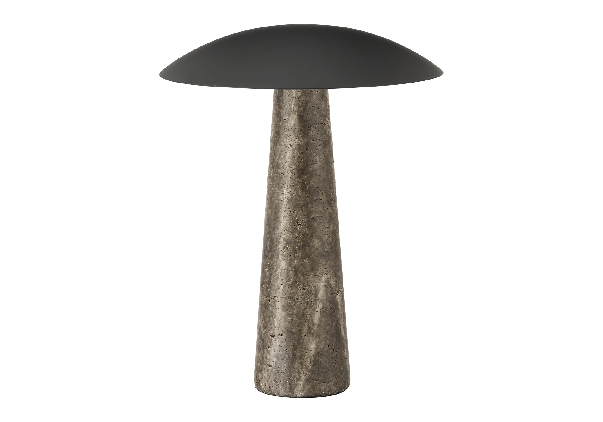 LUMINAIRE - 15"H LAMPE DE TABLE GRIS RESINE / NOIR / LED – I 9400