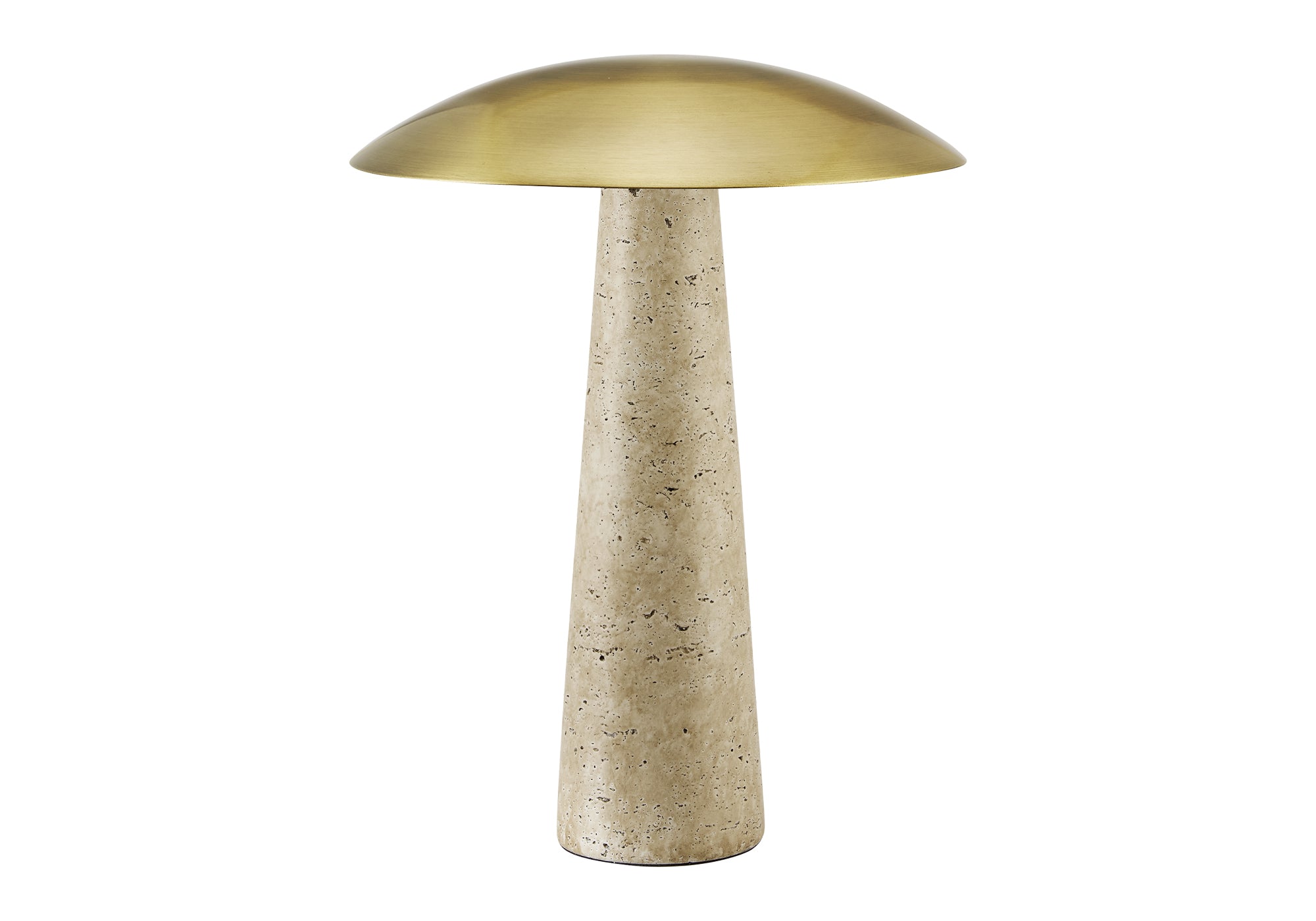 LUMINAIRE - 15"H LAMPE DE TABLE BEIGE RESINE / BRUN / LED – I 9401
