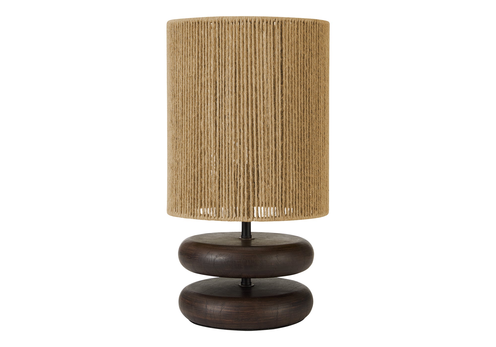 LUMINAIRE - 19"H LAMPE DE TABLE BRUN RESINE / BEIGE – I 9411