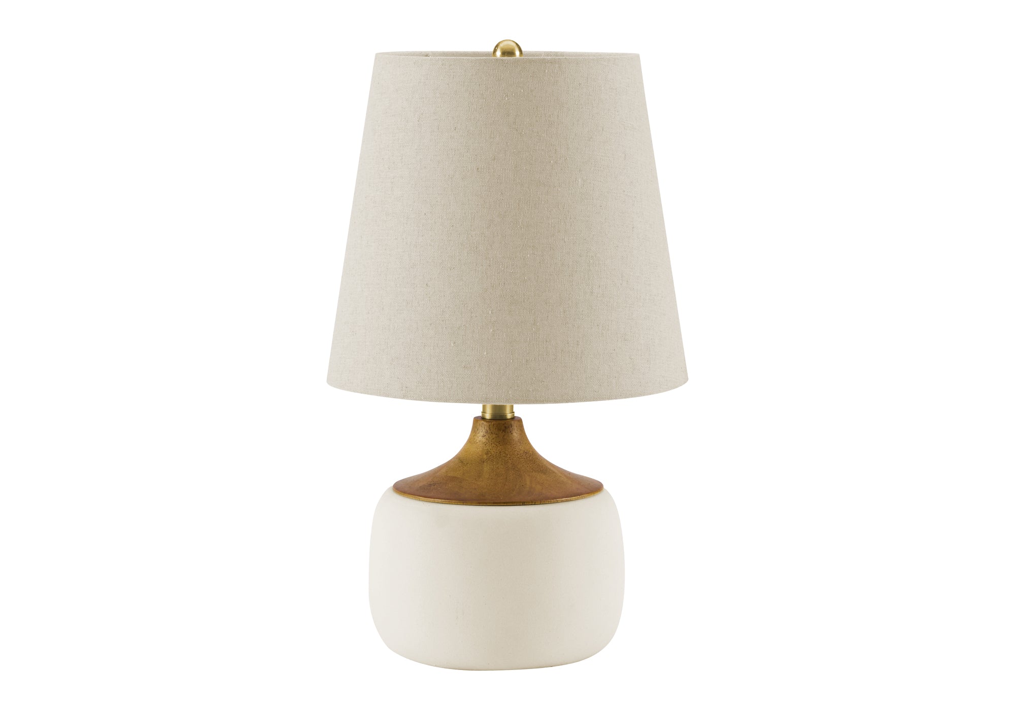 LUMINAIRE - 19"H LAMPE DE TABLE BEIGE CERAMIQUE / BEIGE – I 9419