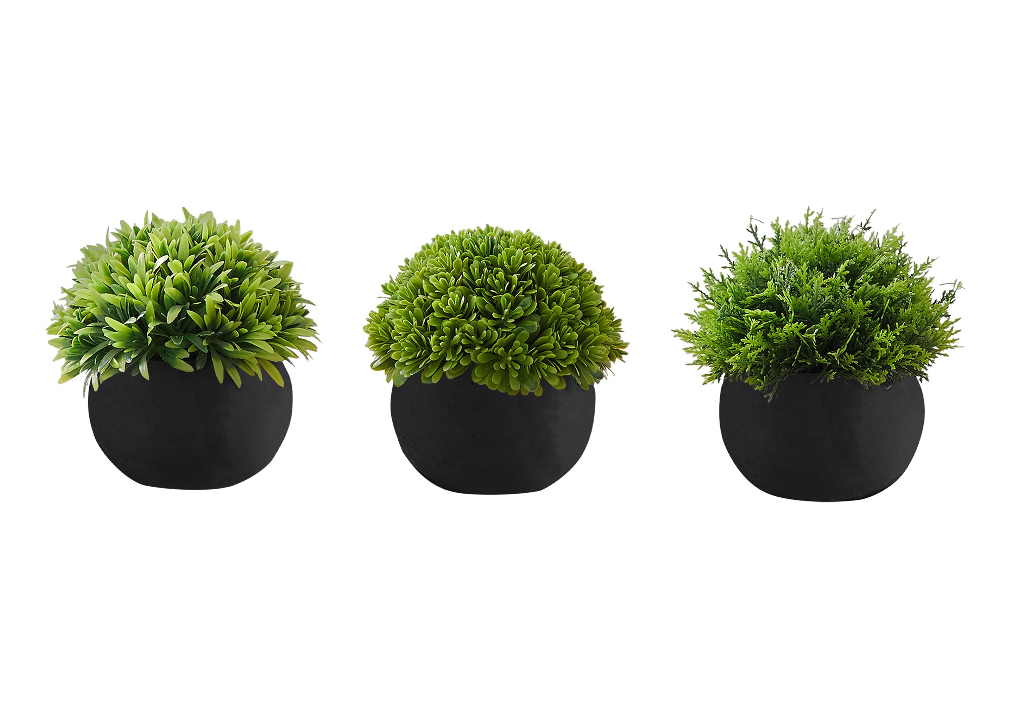 PLANTE ARTIFICIELLE - 3MCX / 5"H GAZON POT NOIR 3" – I 9552