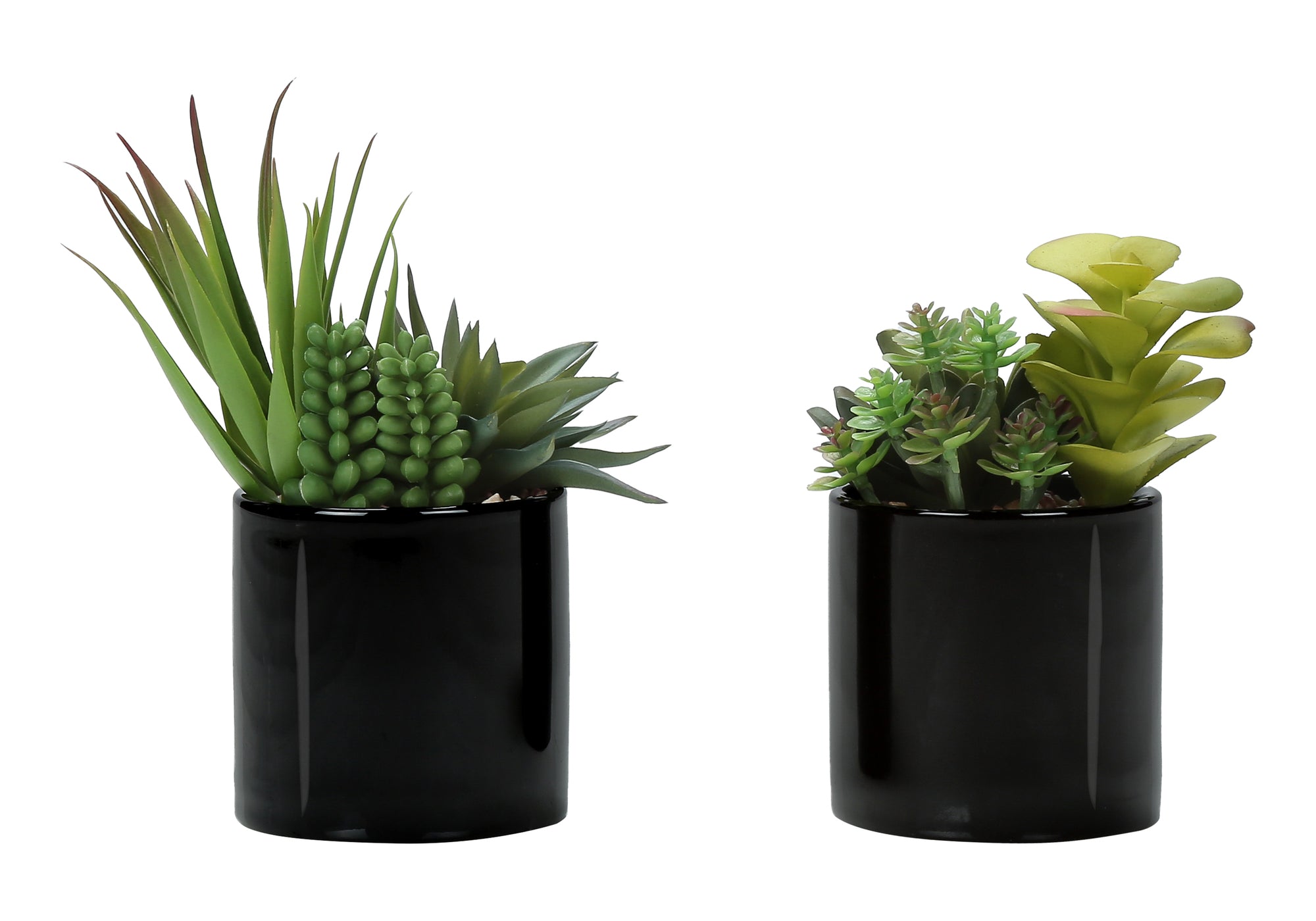 PLANTE ARTIFICIELLE - 2MCX / 7"H SUCCULENT POT 3" NOIR – I 9554