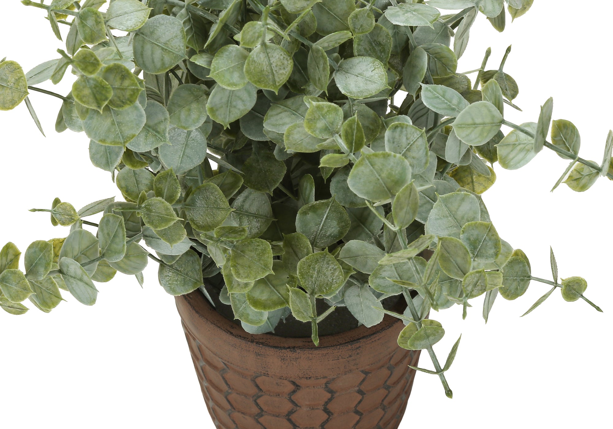 PLANTE ARTIFICIELLE - 2MCX / 13"H EUCALYPTUS/GAZON POT 4" – I 9560