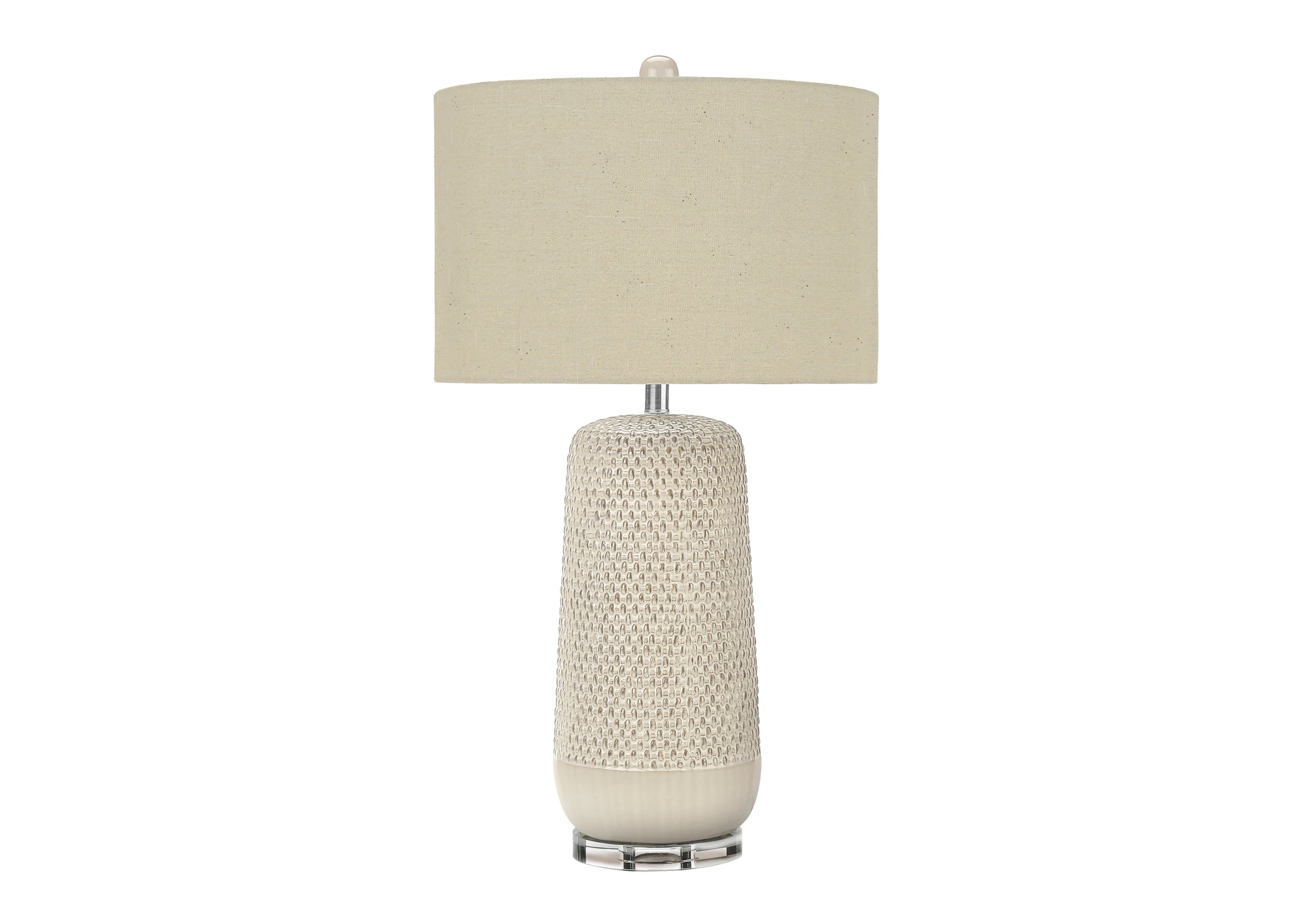 LUMINAIRE - 31"H LAMPE DE TABLE CREME CERAMIQUE / BEIGE – I 9605.