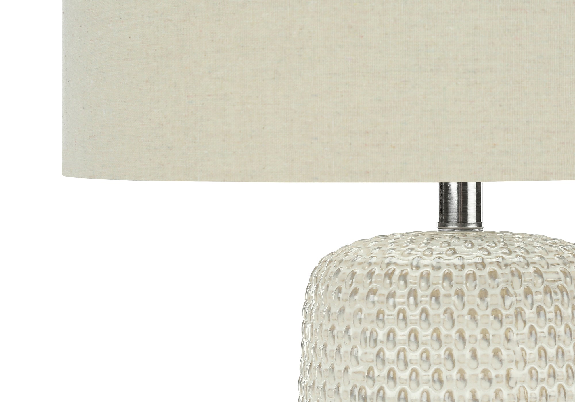 LUMINAIRE - 31"H LAMPE DE TABLE CREME CERAMIQUE / BEIGE – I 9605.