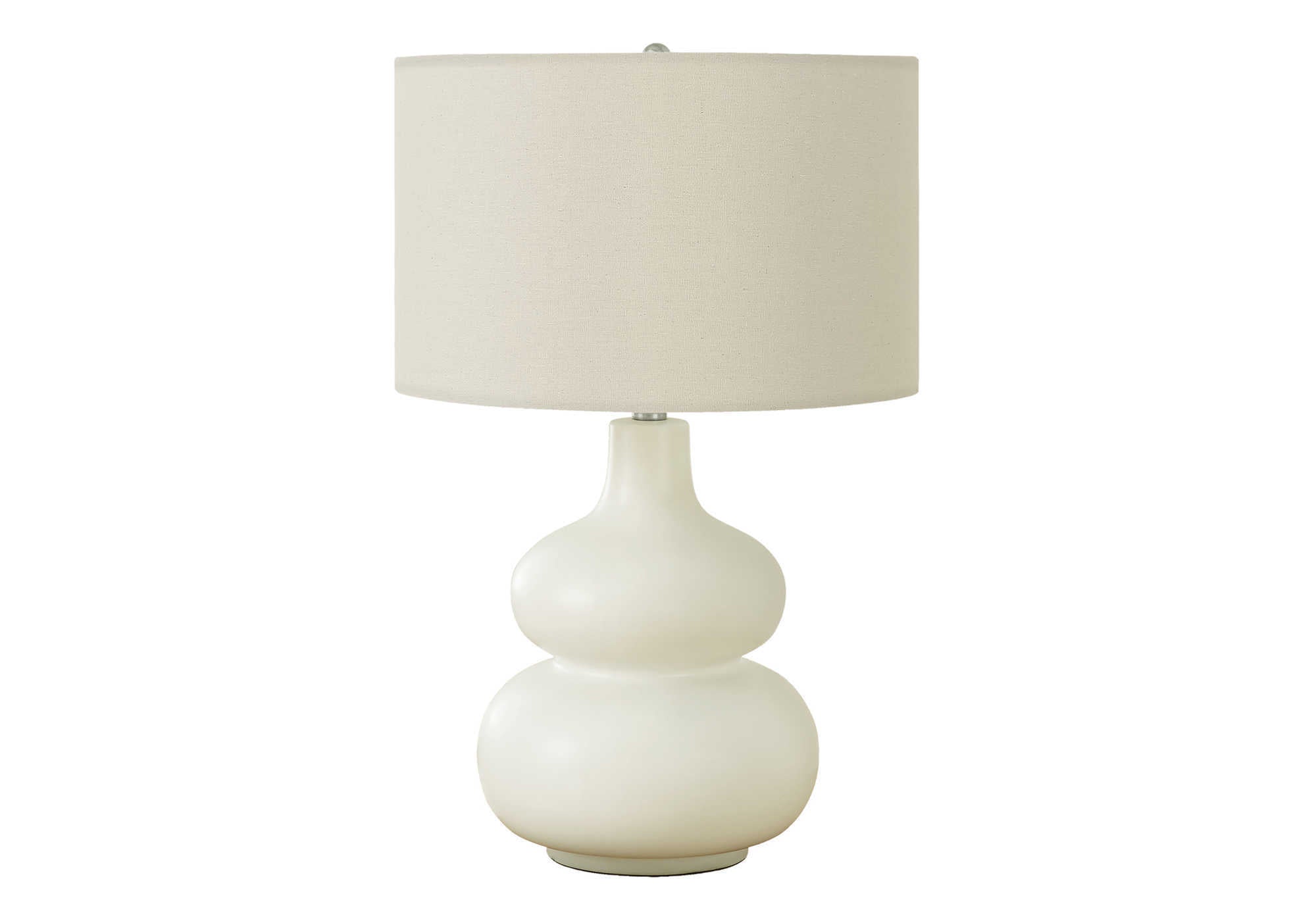 LUMINAIRE - 25"H LAMPE DE TABLE CREME CERAMIQUE / IVOIRE – I 9608.