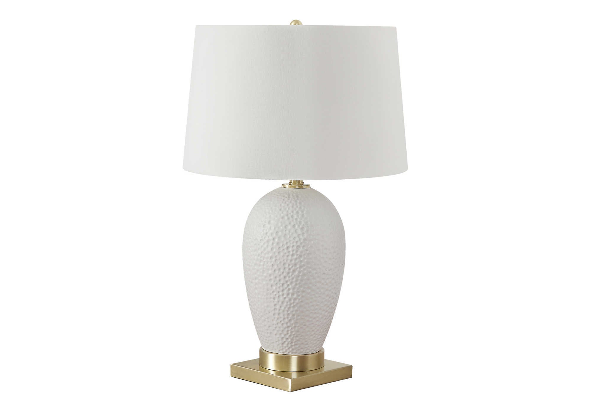 LUMINAIRE - 26"H LAMPE DE TABLE BLANC CERAMIQUE / IVOIRE – I 9610.