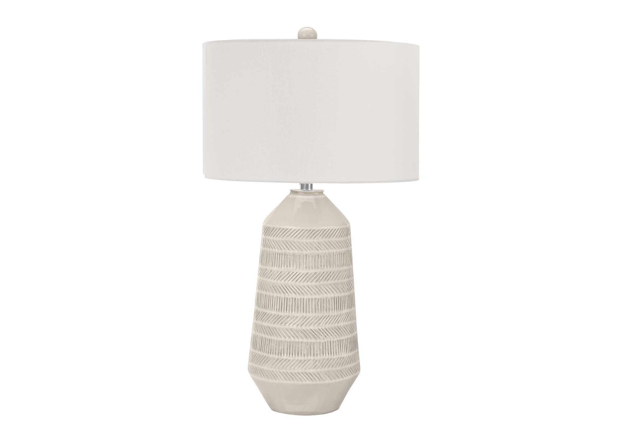 LUMINAIRE - 33"H LAMPE DE TABLE CREME CERAMIQUE / IVOIRE – I 9613.