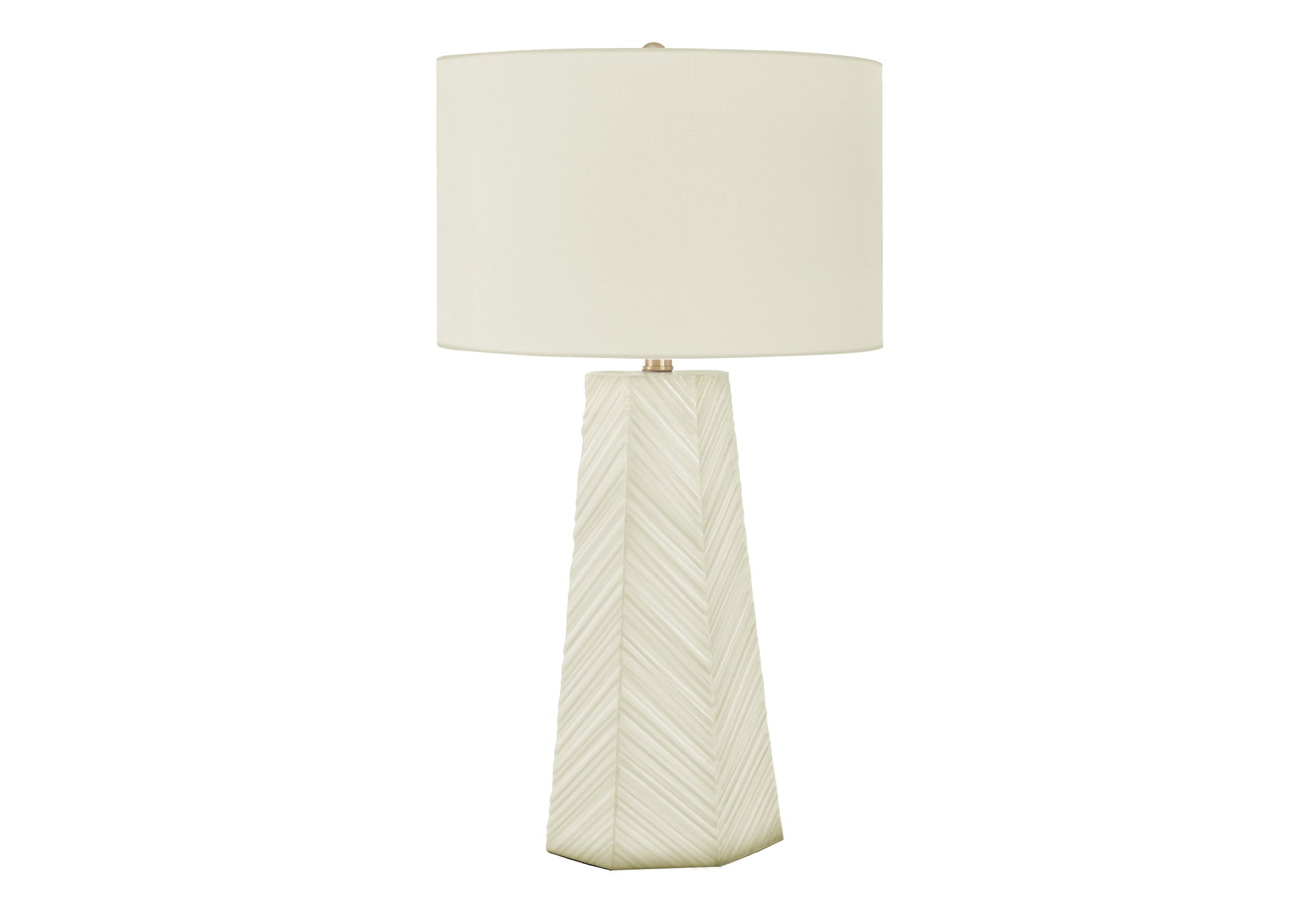 LUMINAIRE - 29"H LAMPE DE TABLE BLANC CERAMIQUE / IVOIRE – I 9614.