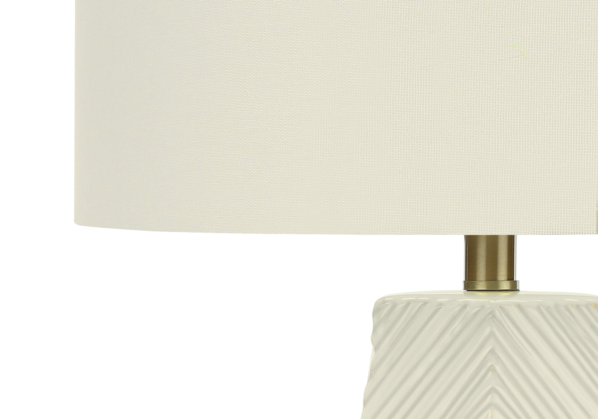 LUMINAIRE - 29"H LAMPE DE TABLE BLANC CERAMIQUE / IVOIRE – I 9614.