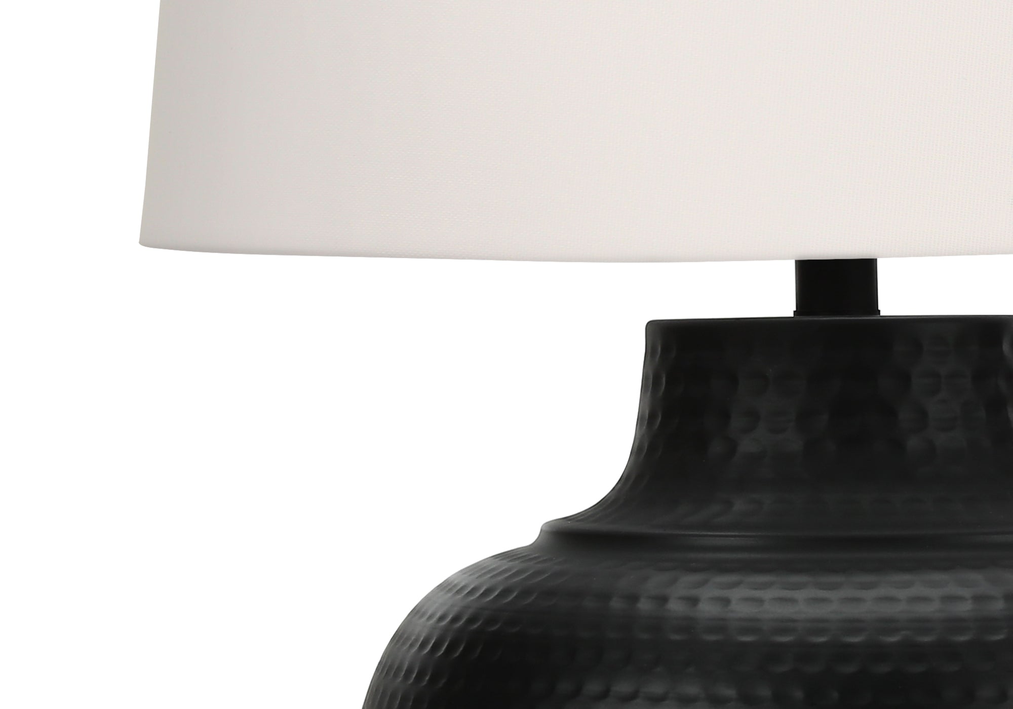 LUMINAIRE - 26"H LAMPE DE TABLE NOIR METAL / IVOIRE – I 9615.