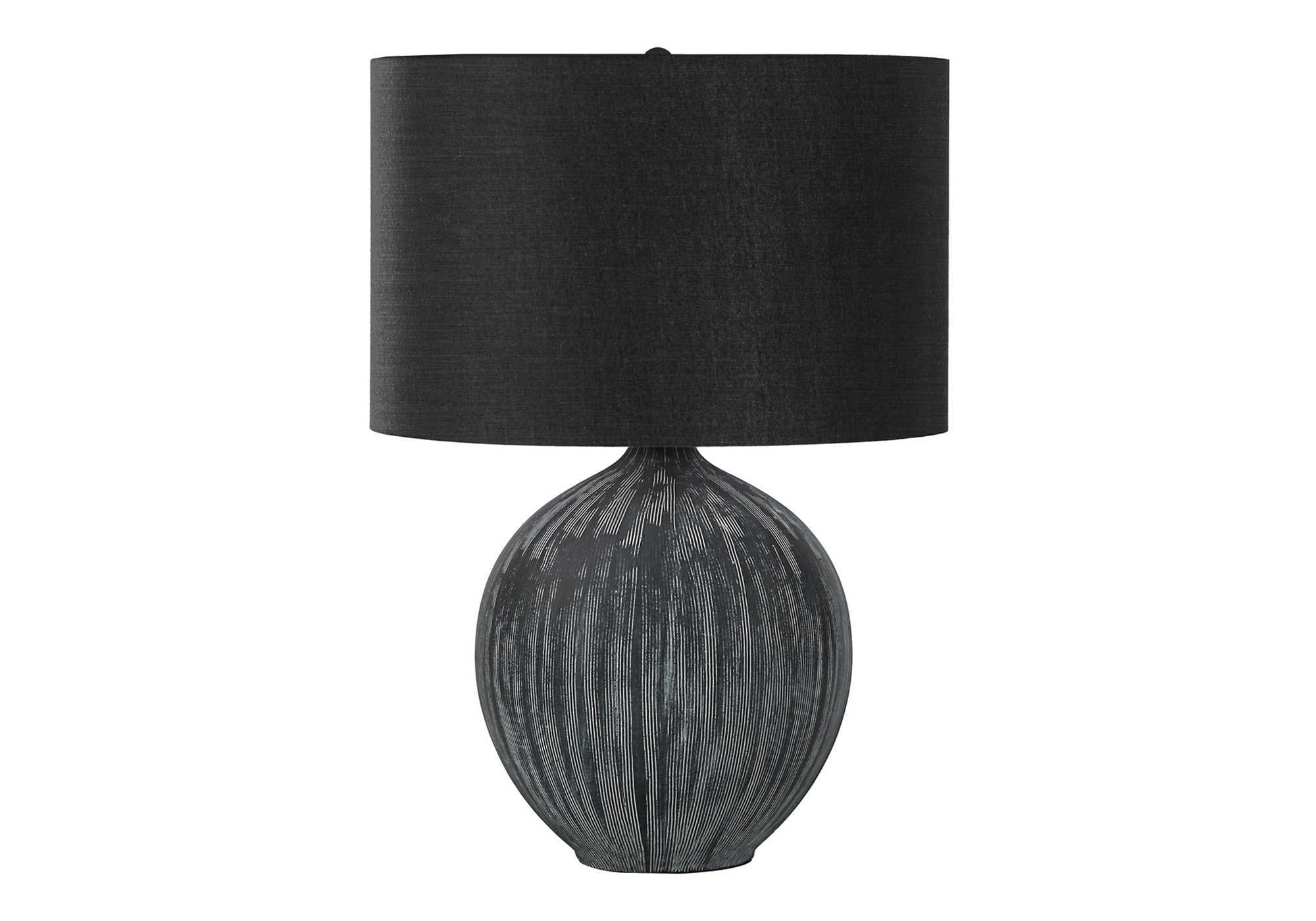 LUMINAIRE - 23"H LAMPE DE TABLE NOIR CERAMIQUE / NOIR – I 9618.